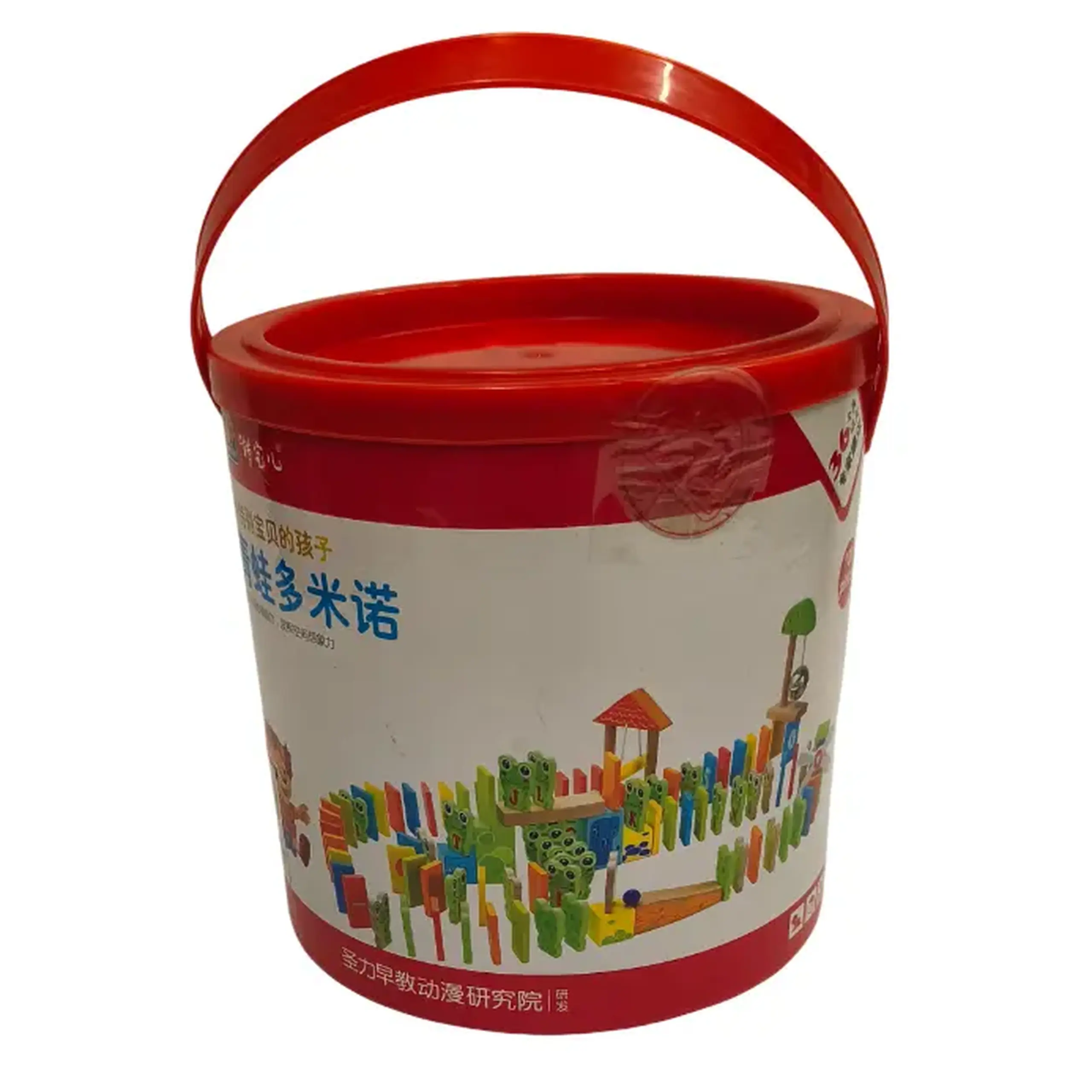 Puzzle din lemn joc cu domino 100 pcs
