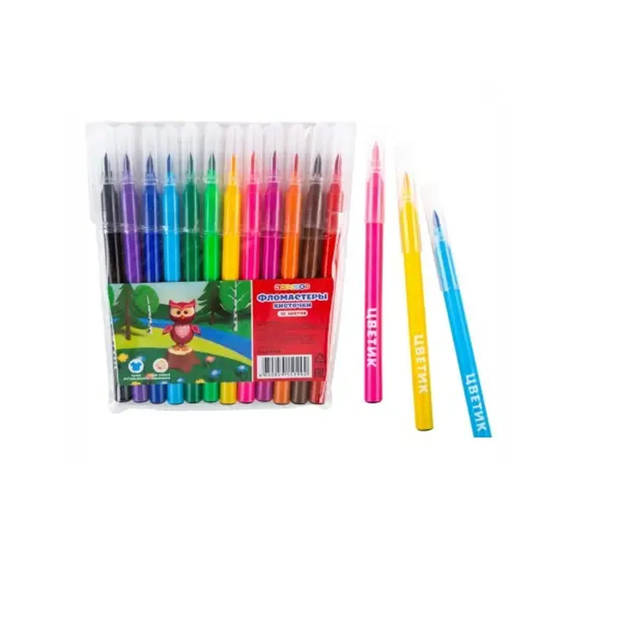 Set carioci-penite "Tvetic" 12 culori (24)