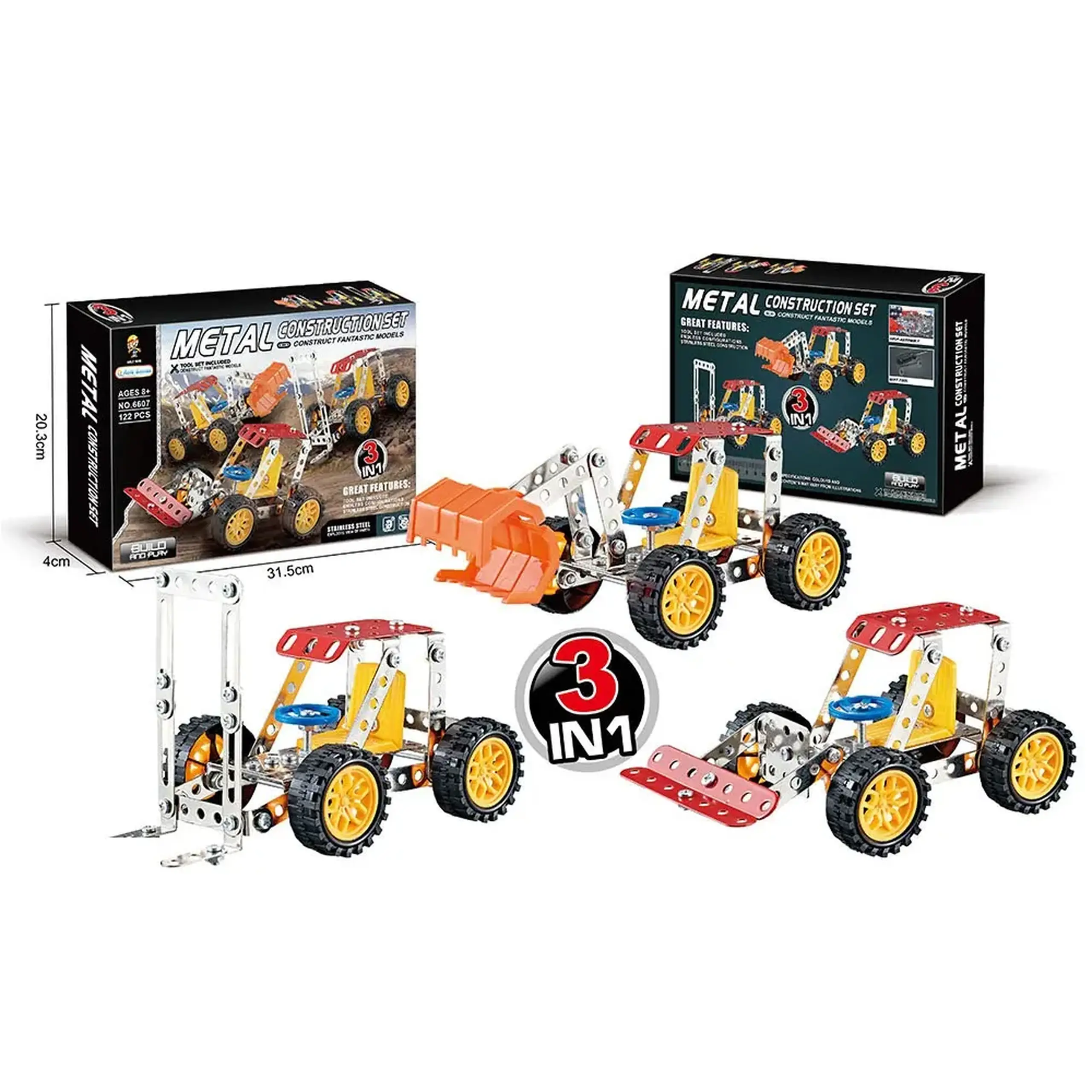 Constructor din metal 122pcs (instructiune in romana)