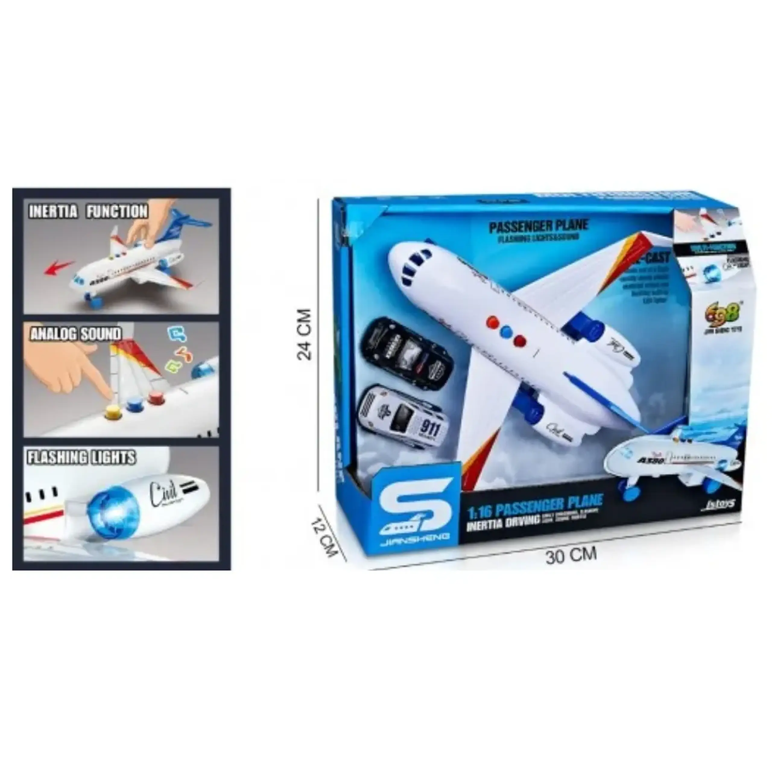 Avion cu frictiune, sunete si lumini, 1:16