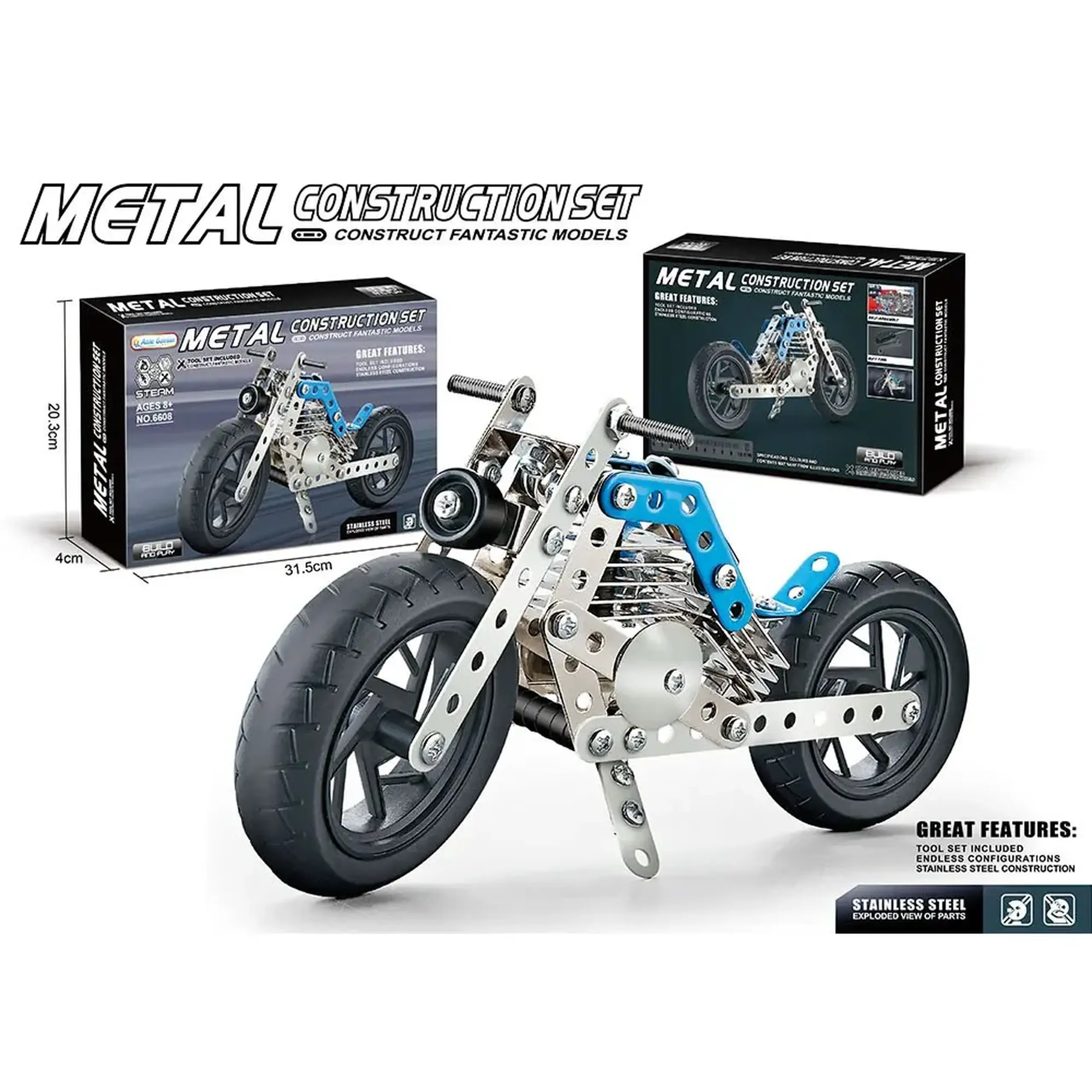 Constructor din metal 140pcs (instructiune in romana)