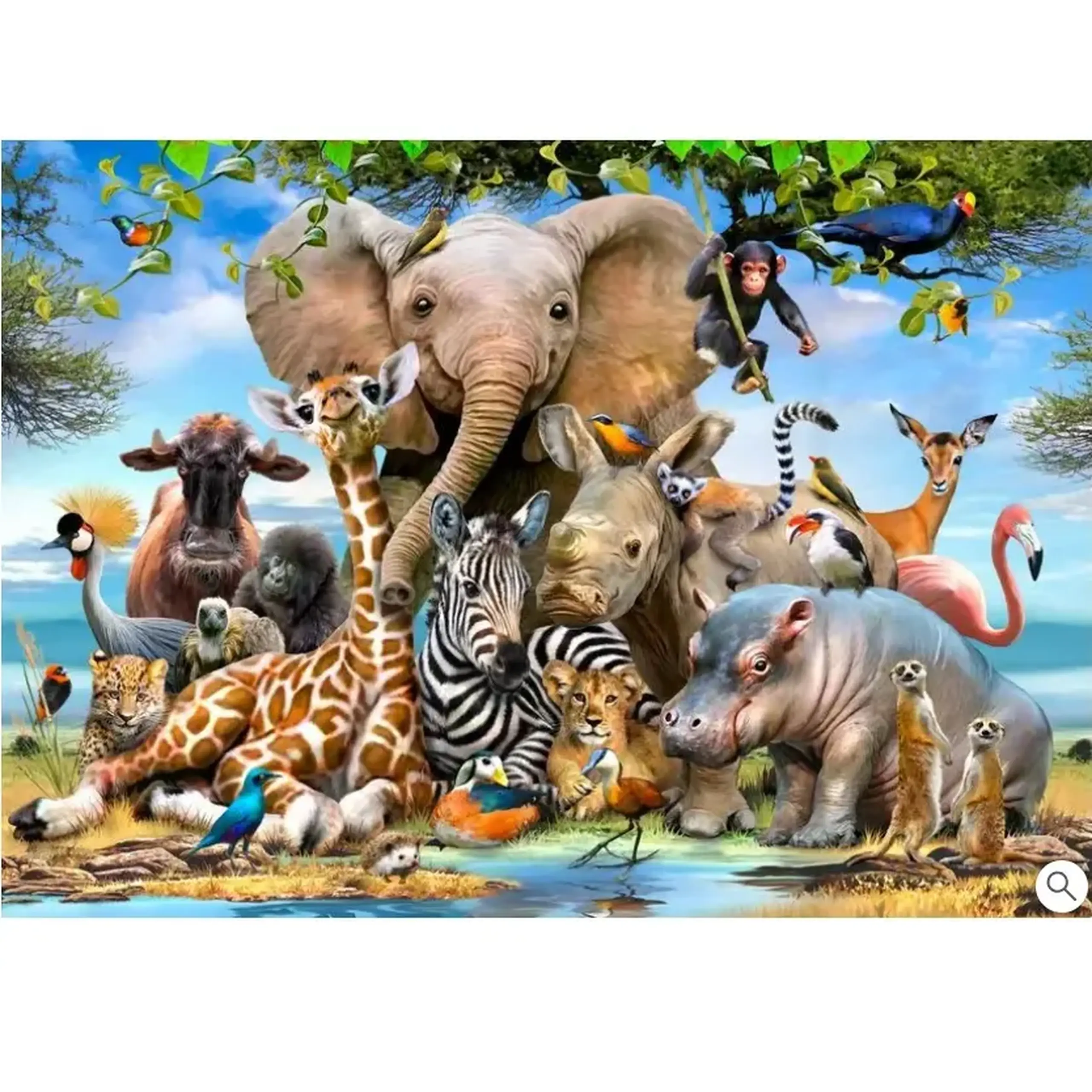 Set pictam pe numere Animale (30*40)