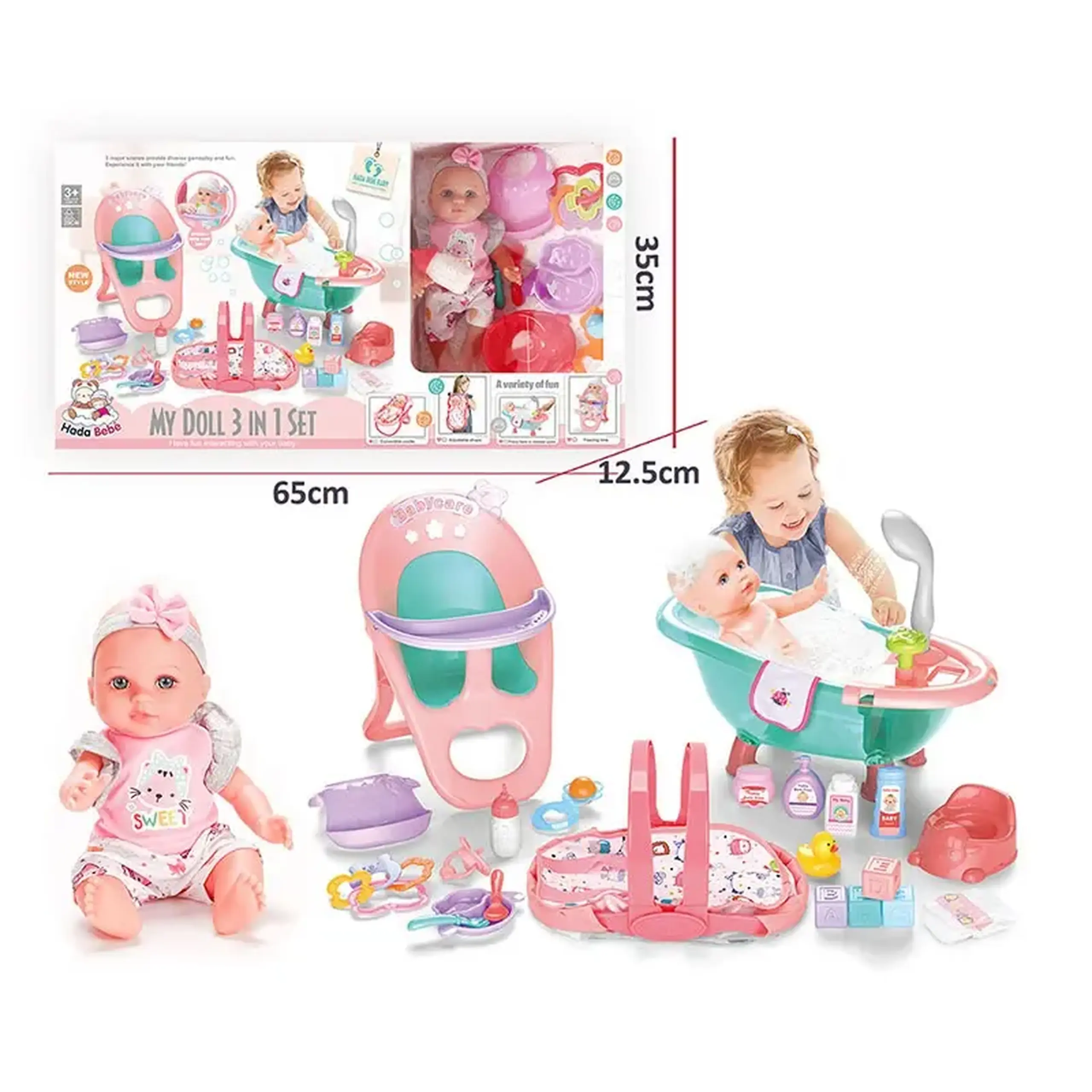 Papusa baby cu accesorii cu sunet