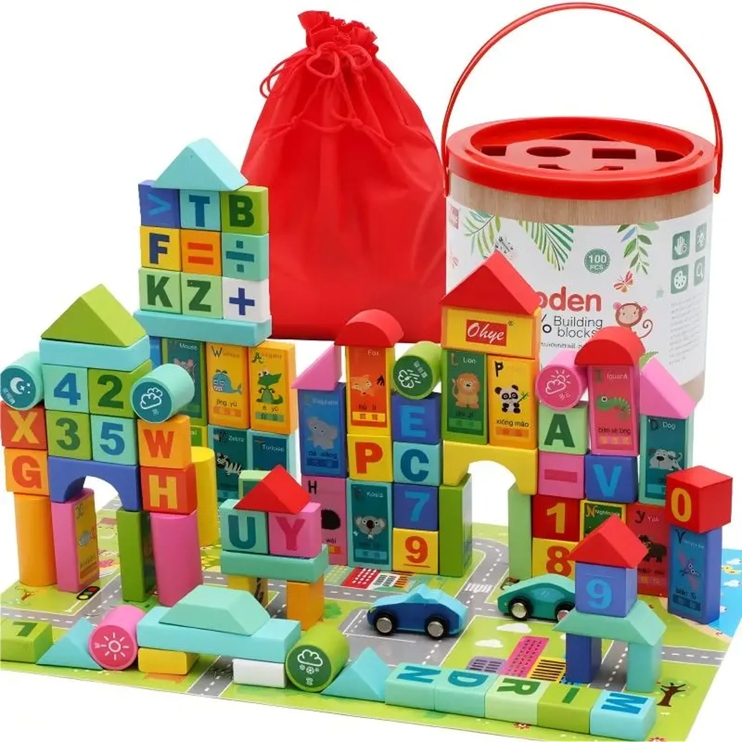 Constructor din lemn (100pcs)