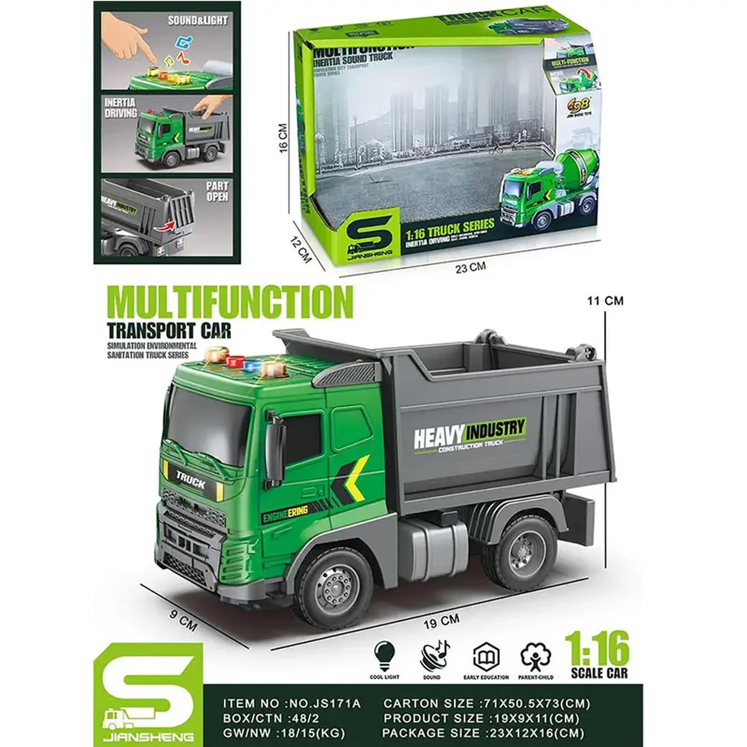 Masina camion cu sunet si lumini (instructiune in romana)