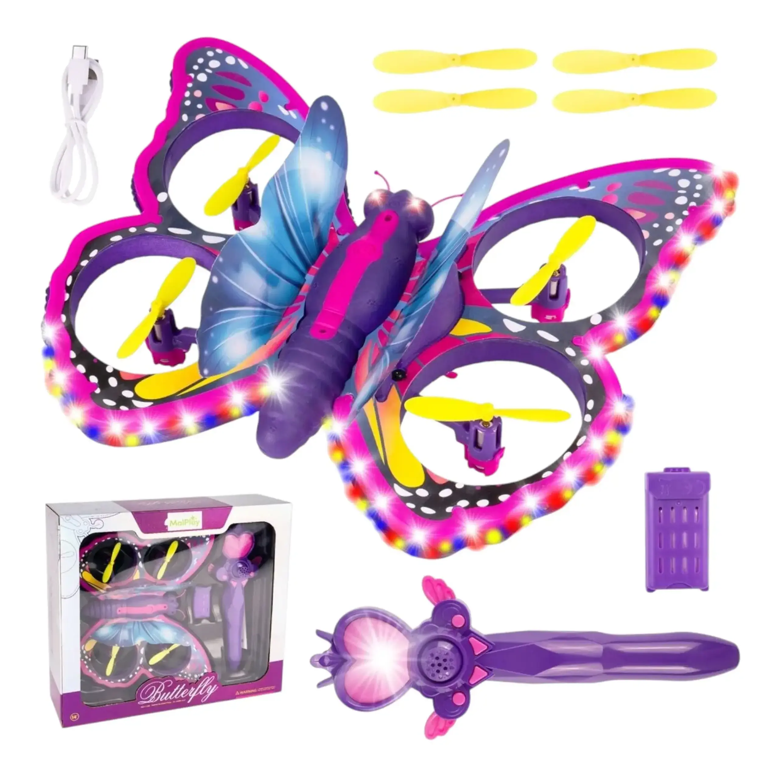 Fluture-Drona cu R/C cu sunet si lumini