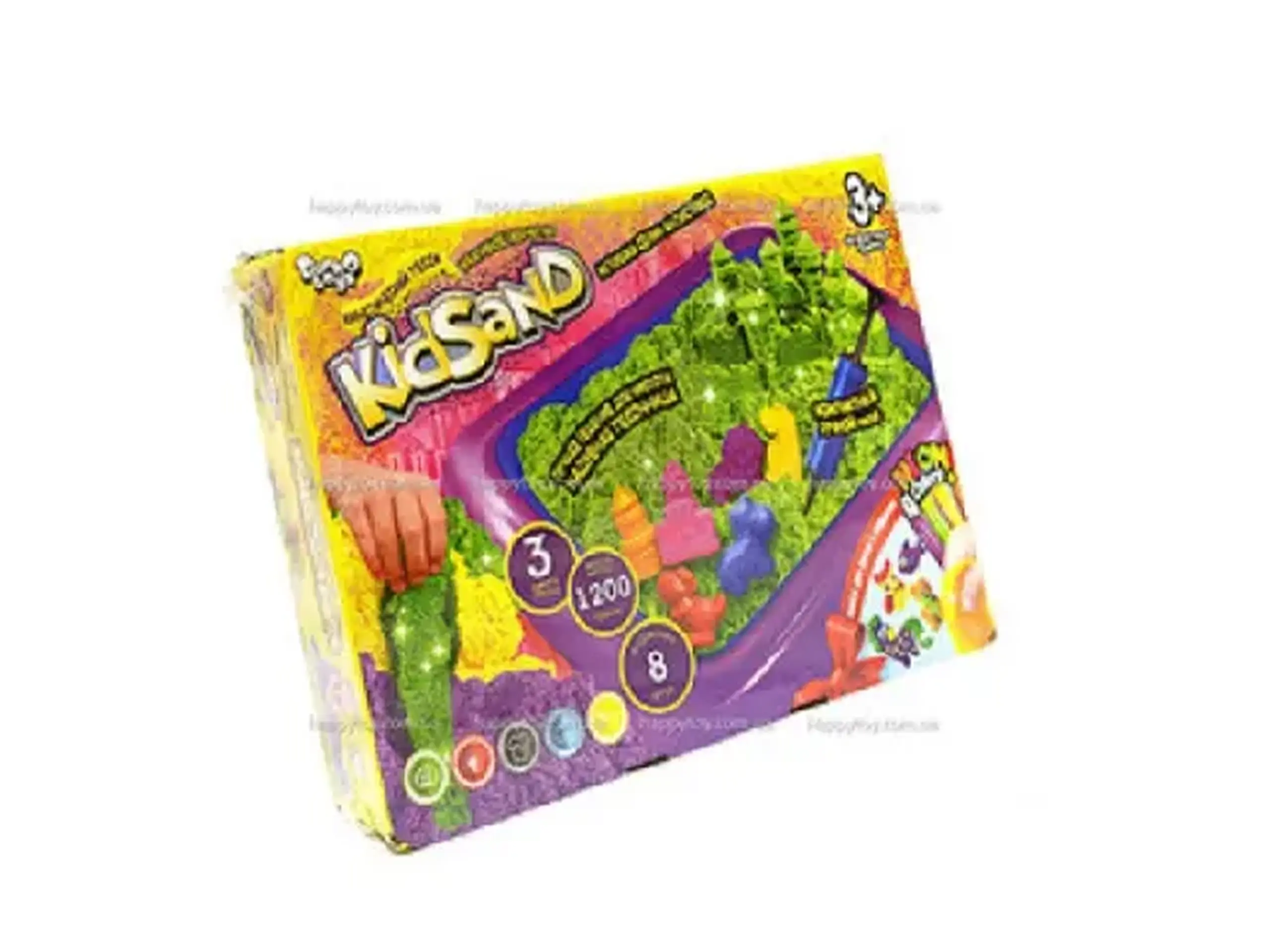 Nisip kinetic (KIDSAND), 1,2 kg 3 culori