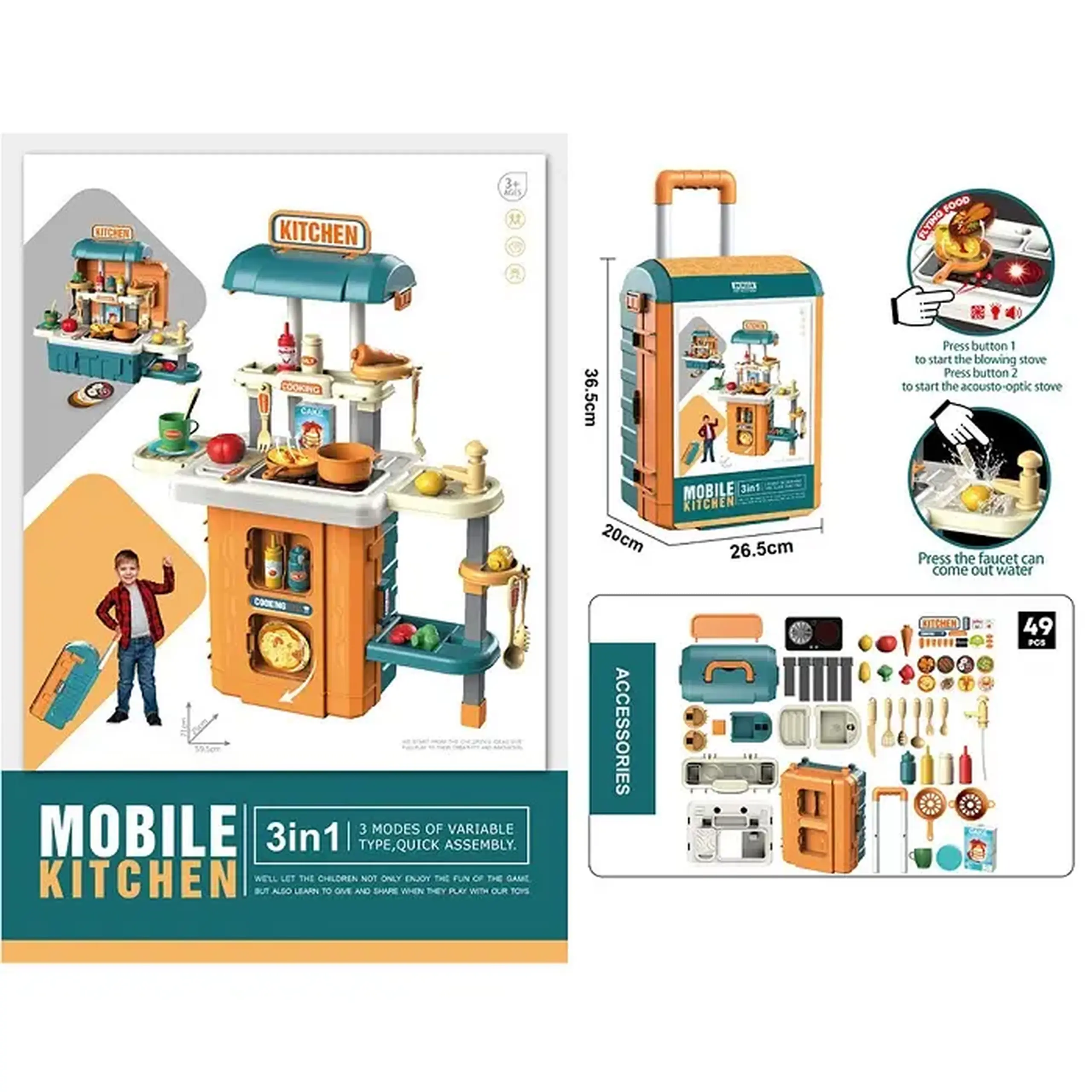 Set bucatarie 3in1 (49pcs) (instructiune in romana)