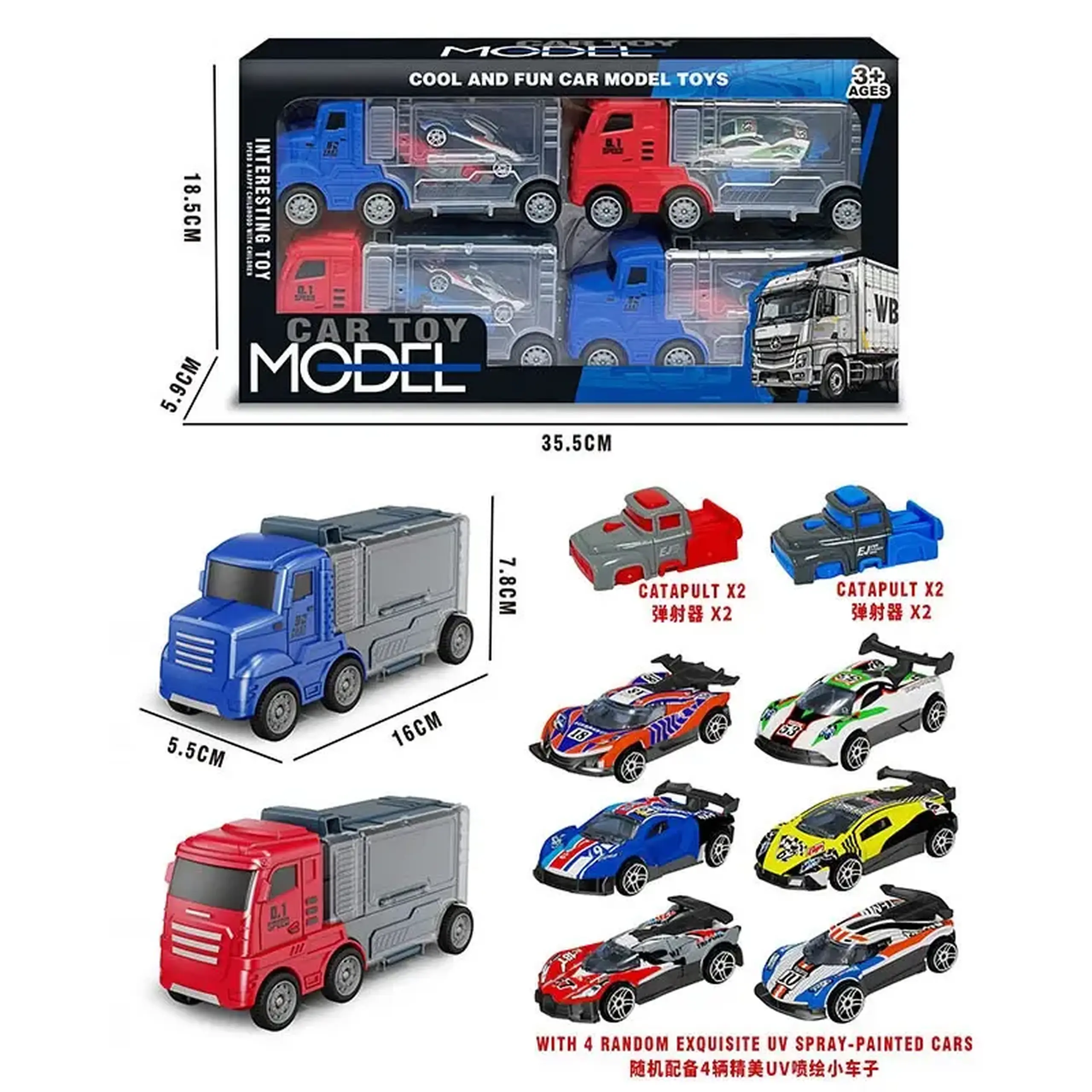 Set truck cu masini (instructiune in romana)