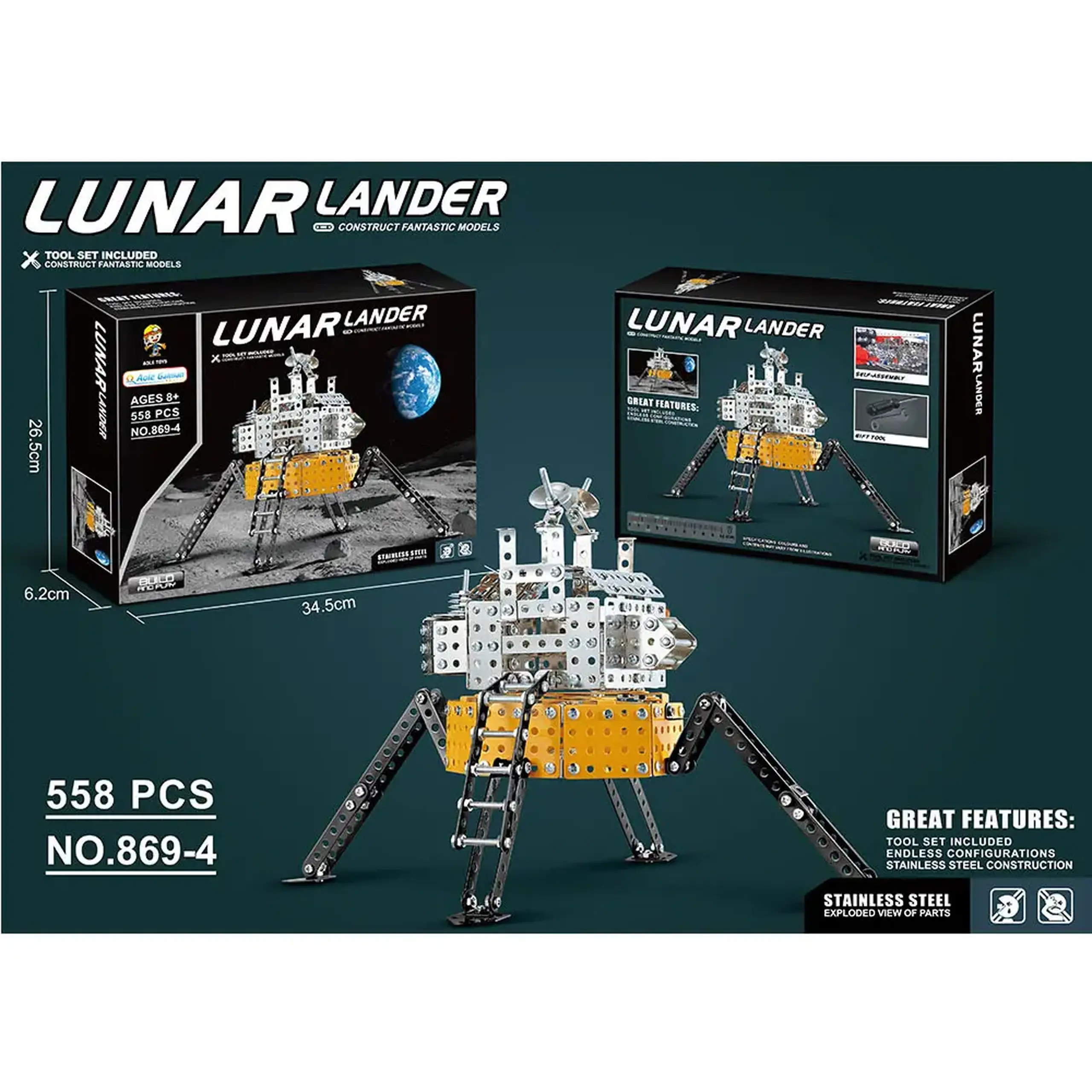 Constructor din metal 558pcs (instructiune in romana)