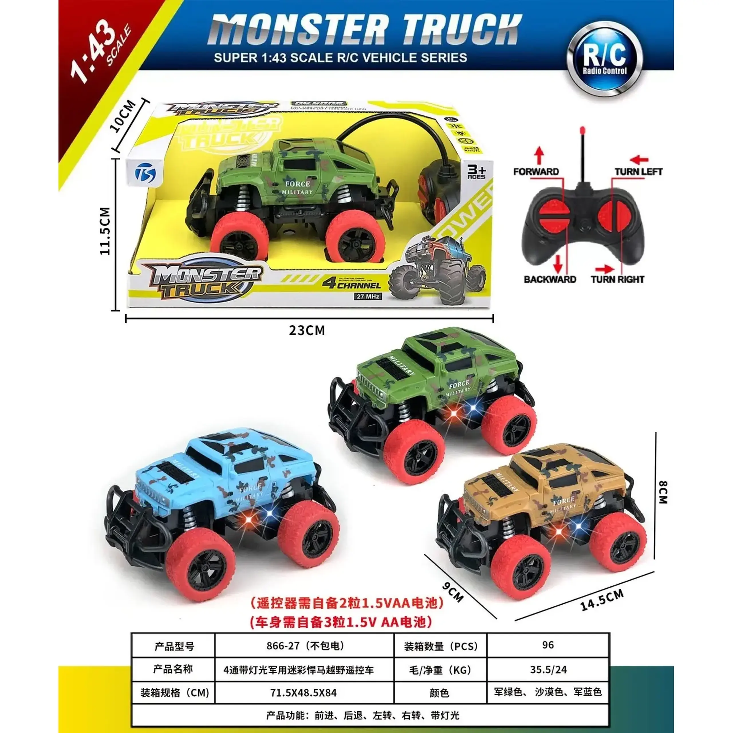 Masina cu R/C cu lumini