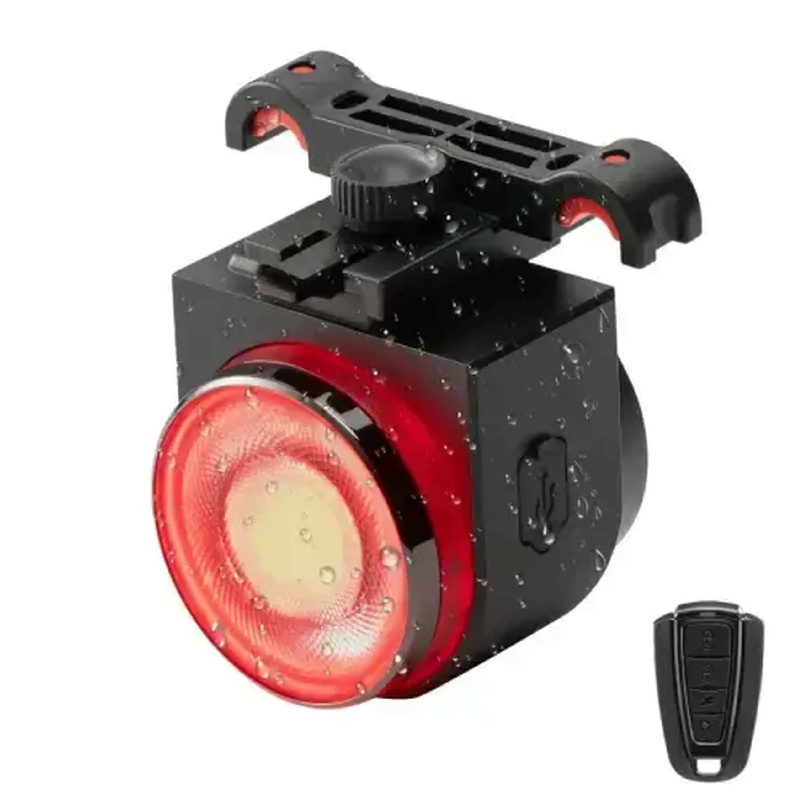 Lanterna spate pentru bicicleta ROCKBROS A8Pro, cu claxon – 340014001