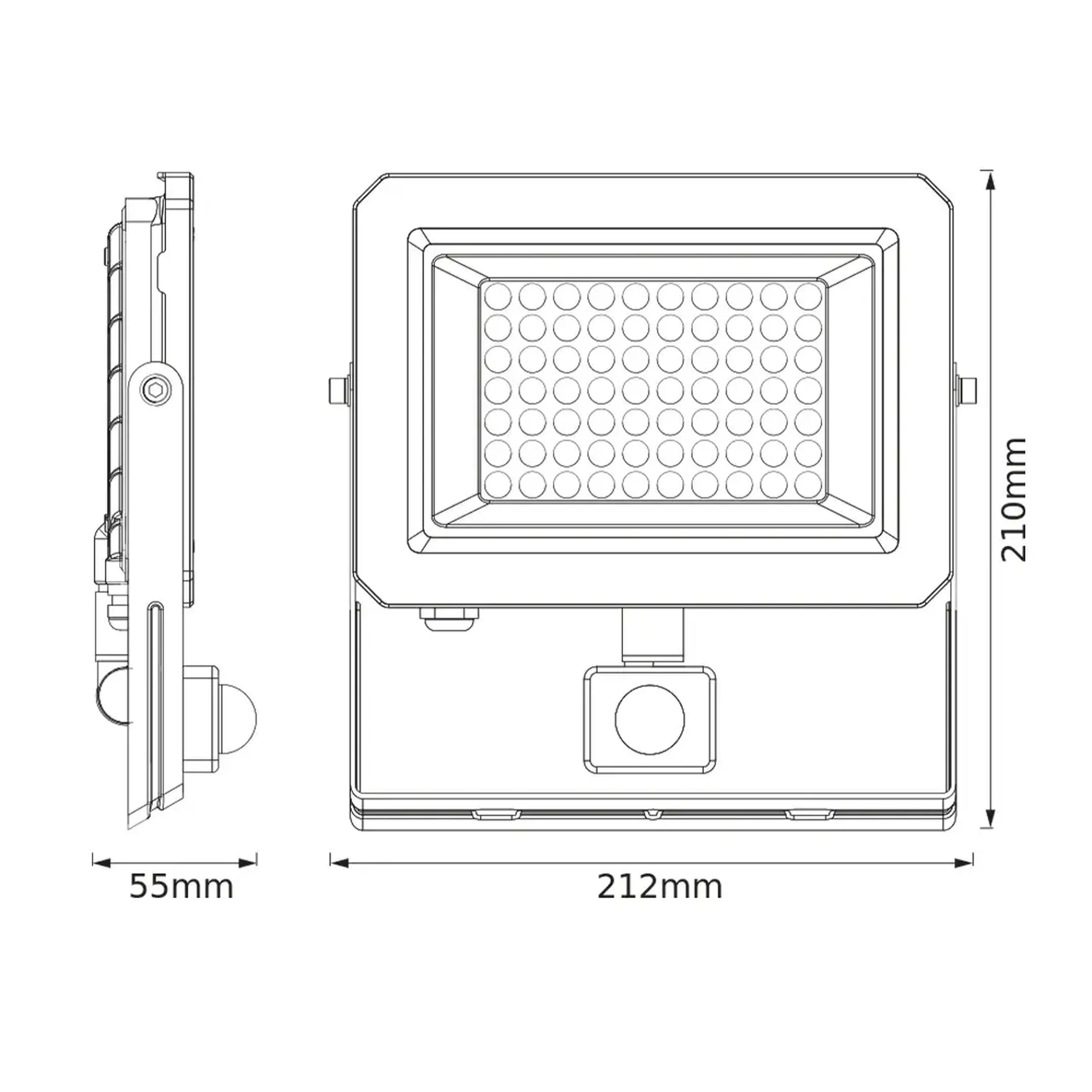Proiector LED cu senzor de mișcare 10 W LED 3000 K 220 - 240 V IP65 OSRAM - 3000 K (K) 5000 lm (lm)