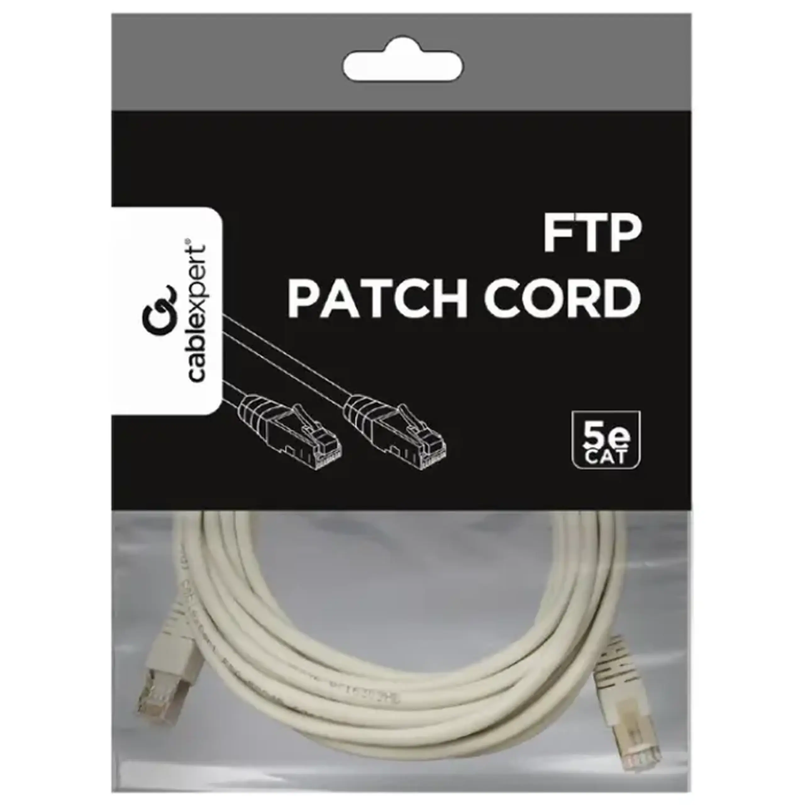 Patch cord Cablexpert PP22-7.5M, Cat5e FTP, 7,5m, Gri