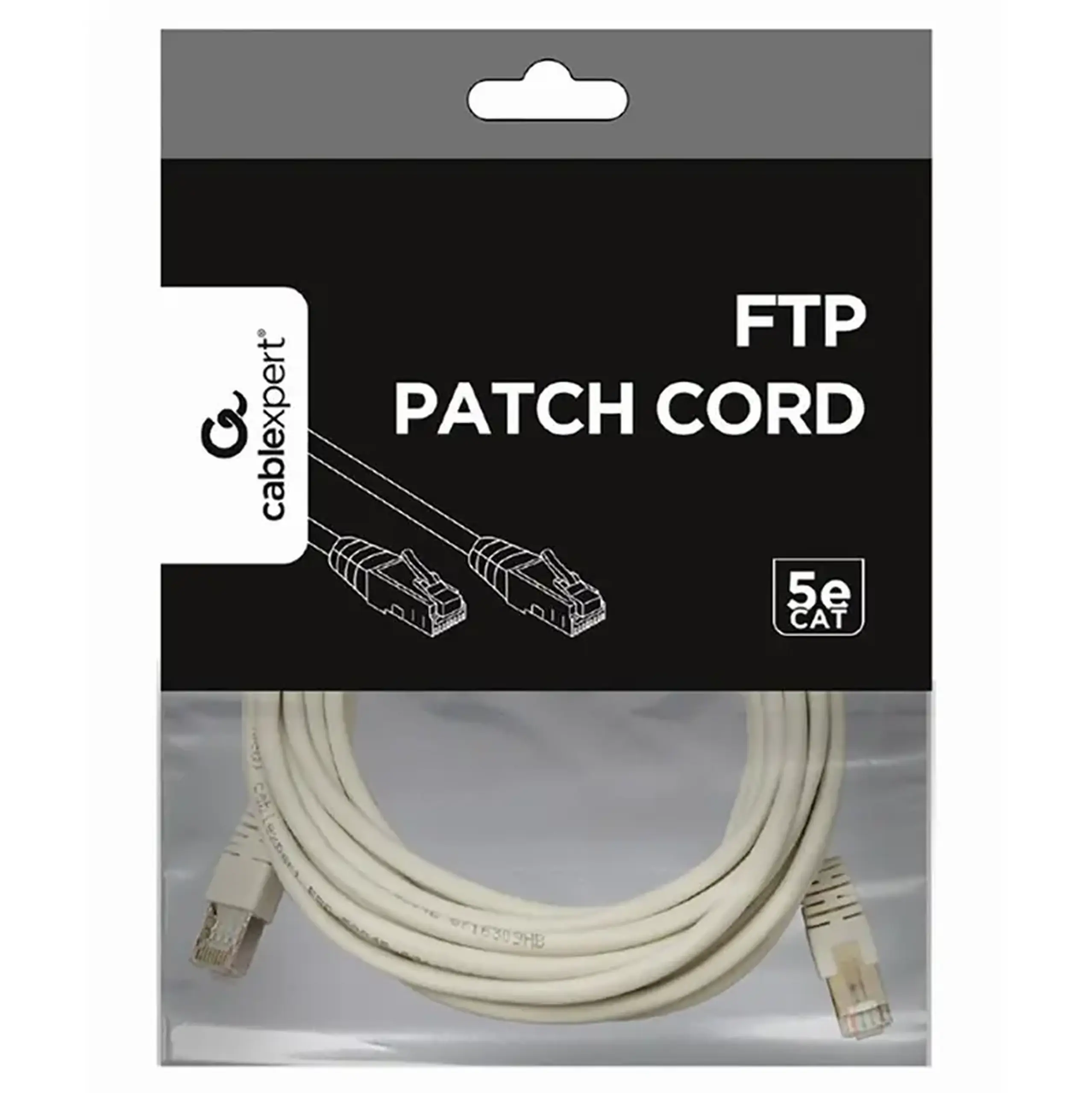 Patch cord Cablexpert PP22-7.5M, Cat5e FTP, 7,5m, Gri