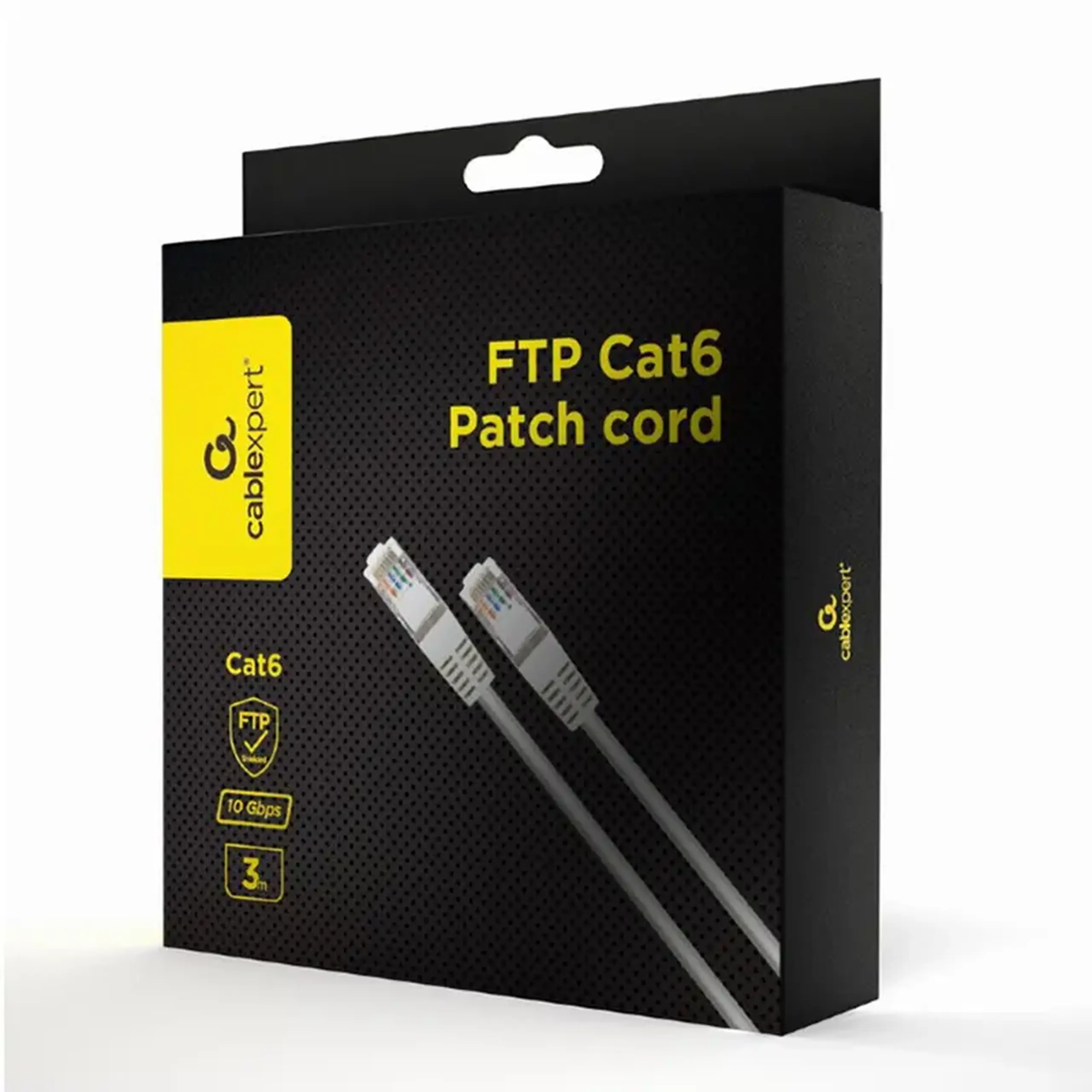 Patch cord Cablexpert PPB6-3M, Cat6 FTP, 3m, Alb