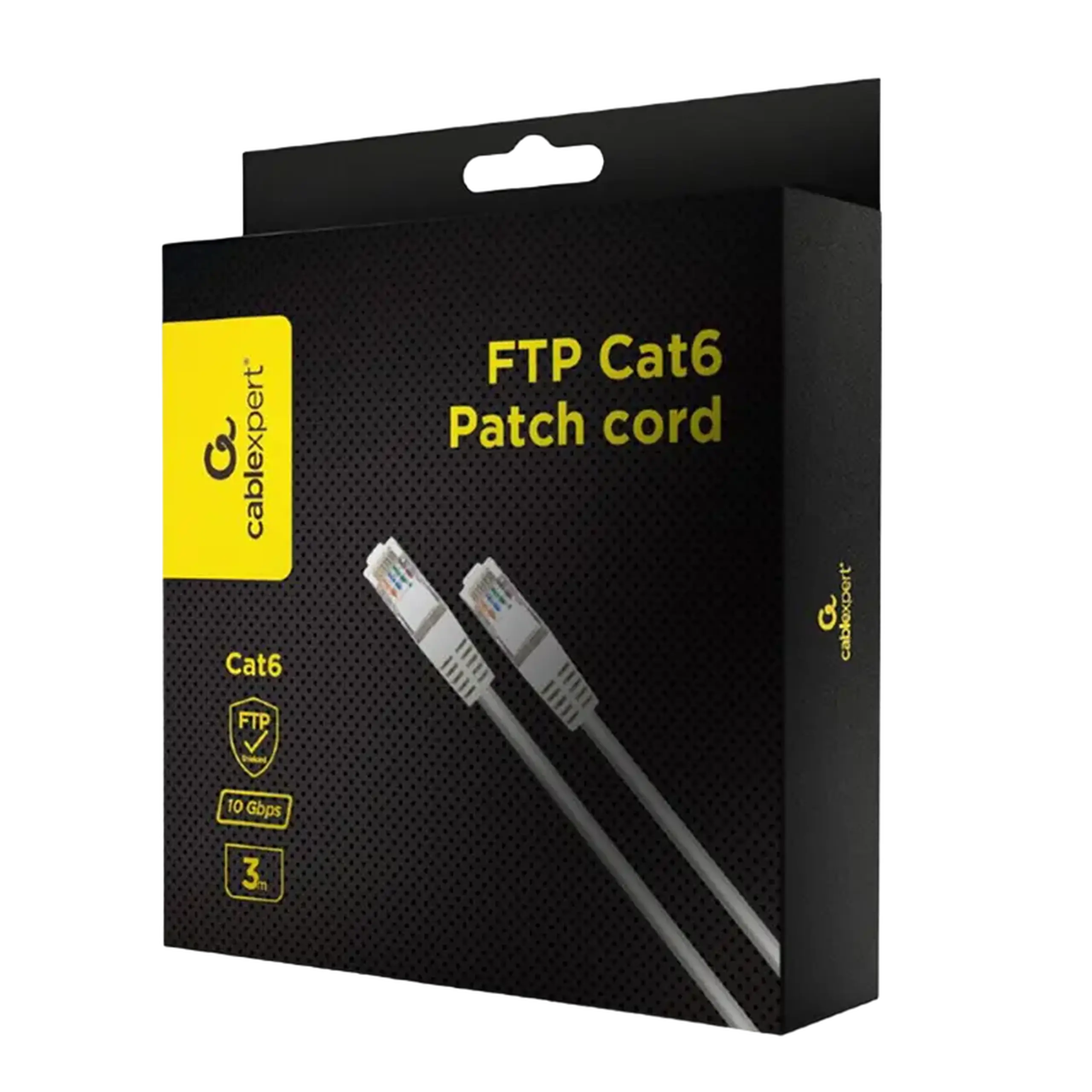 Patch cord Cablexpert PPB6-3M, Cat6 FTP, 3m, Alb