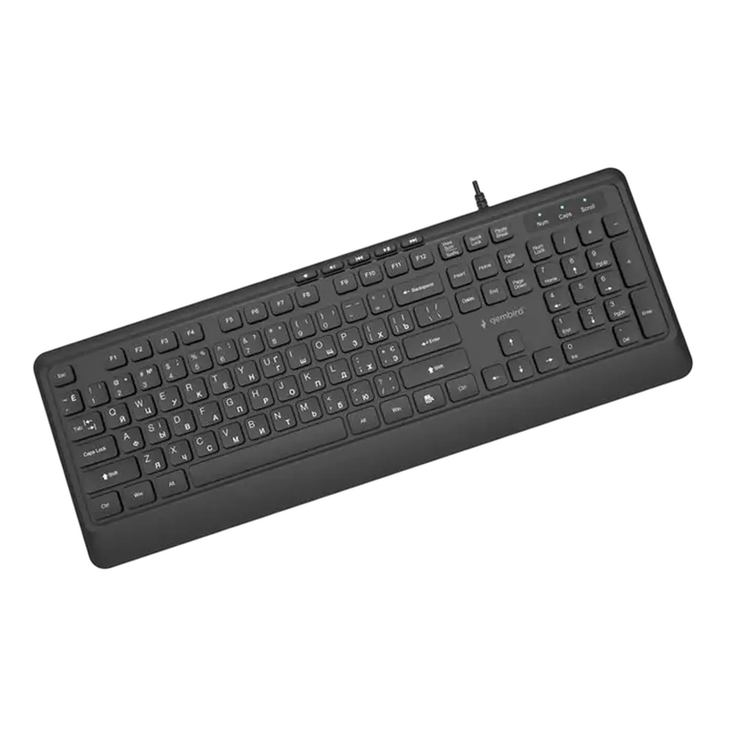 Tastatură Gembird KB-MCH-05-CYRL, Cu fir, Negru