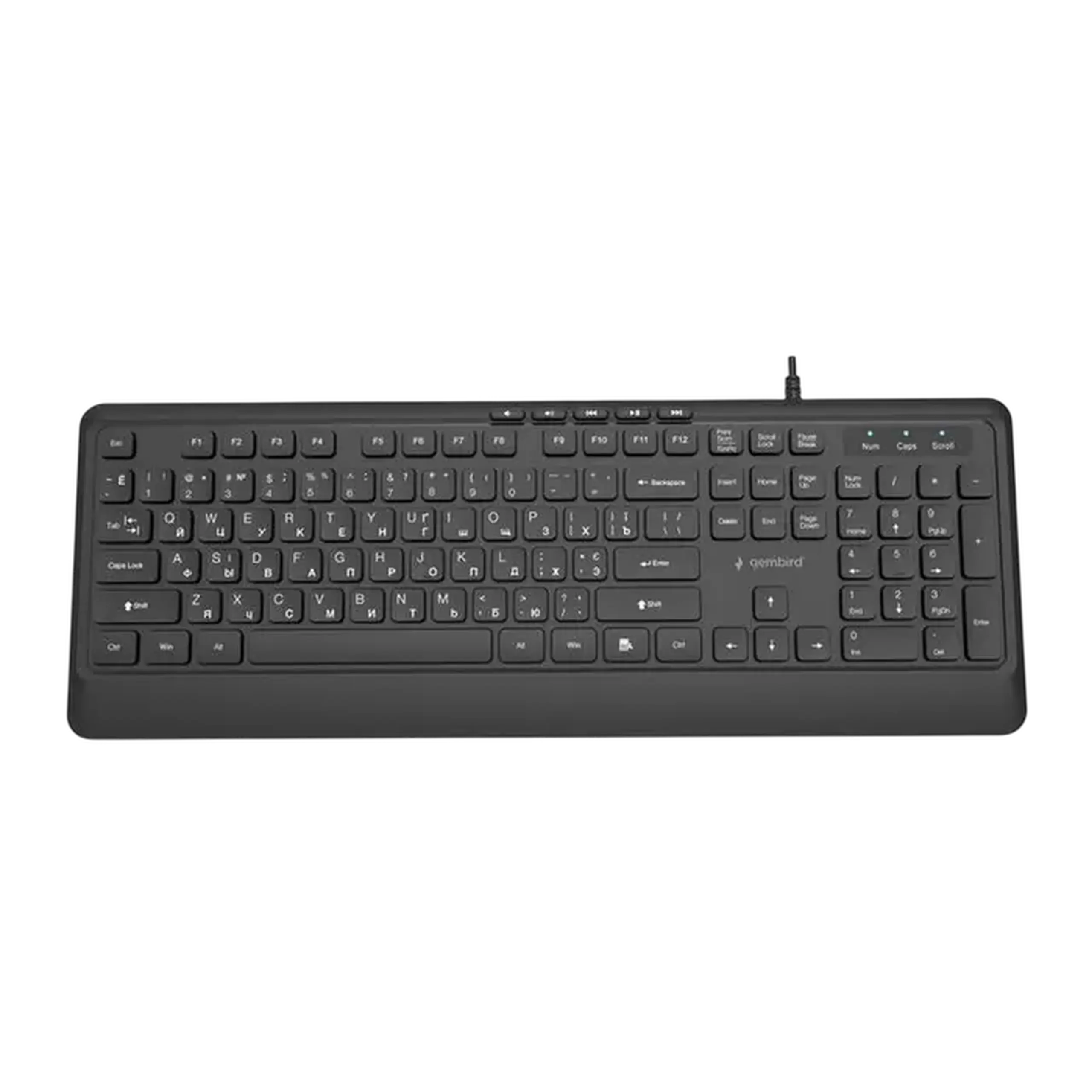 Tastatură Gembird KB-MCH-05-CYRL, Cu fir, Negru
