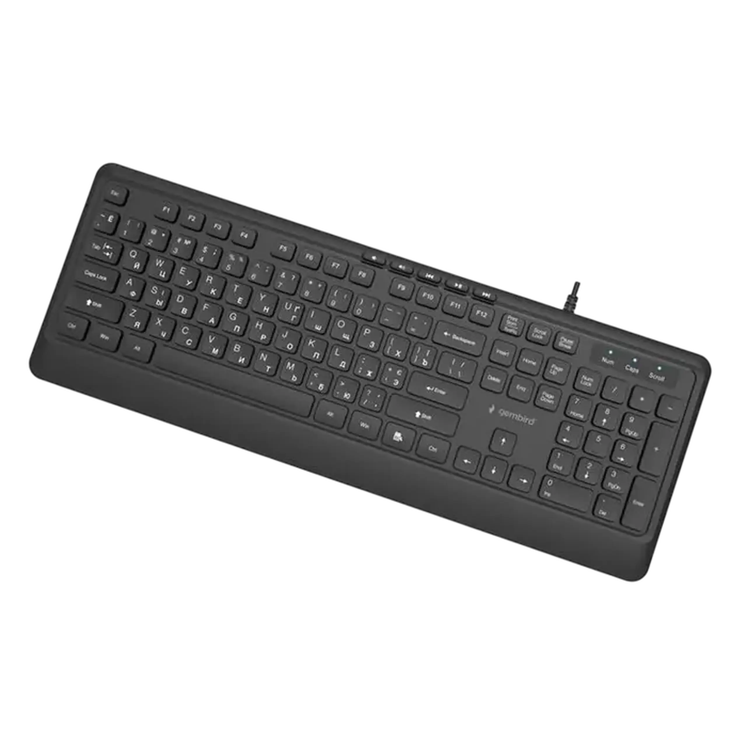 Tastatură Gembird KB-MCH-05-CYRL, Cu fir, Negru
