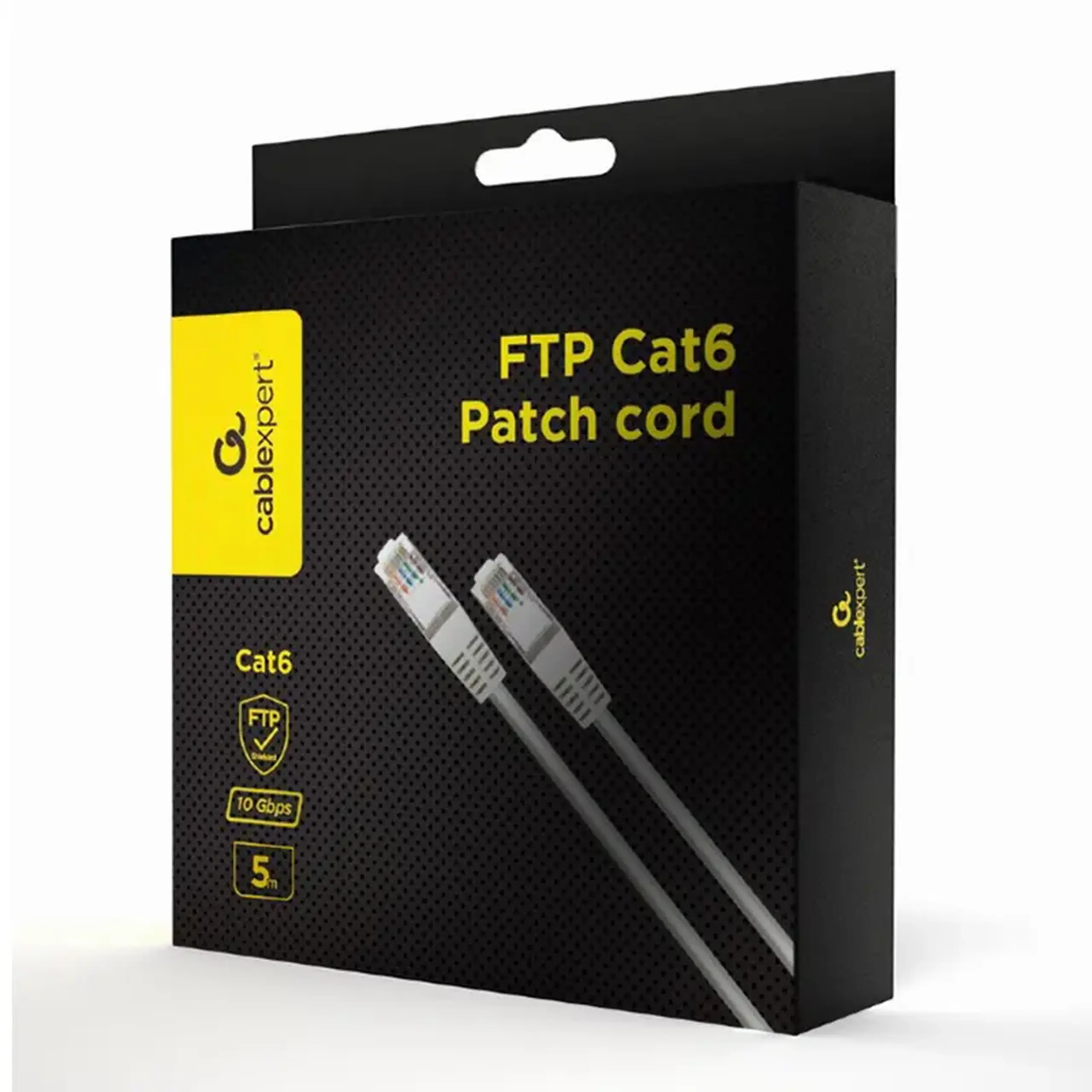Patch cord Cablexpert PPB6-5M, Cat6 FTP, 5m, Alb