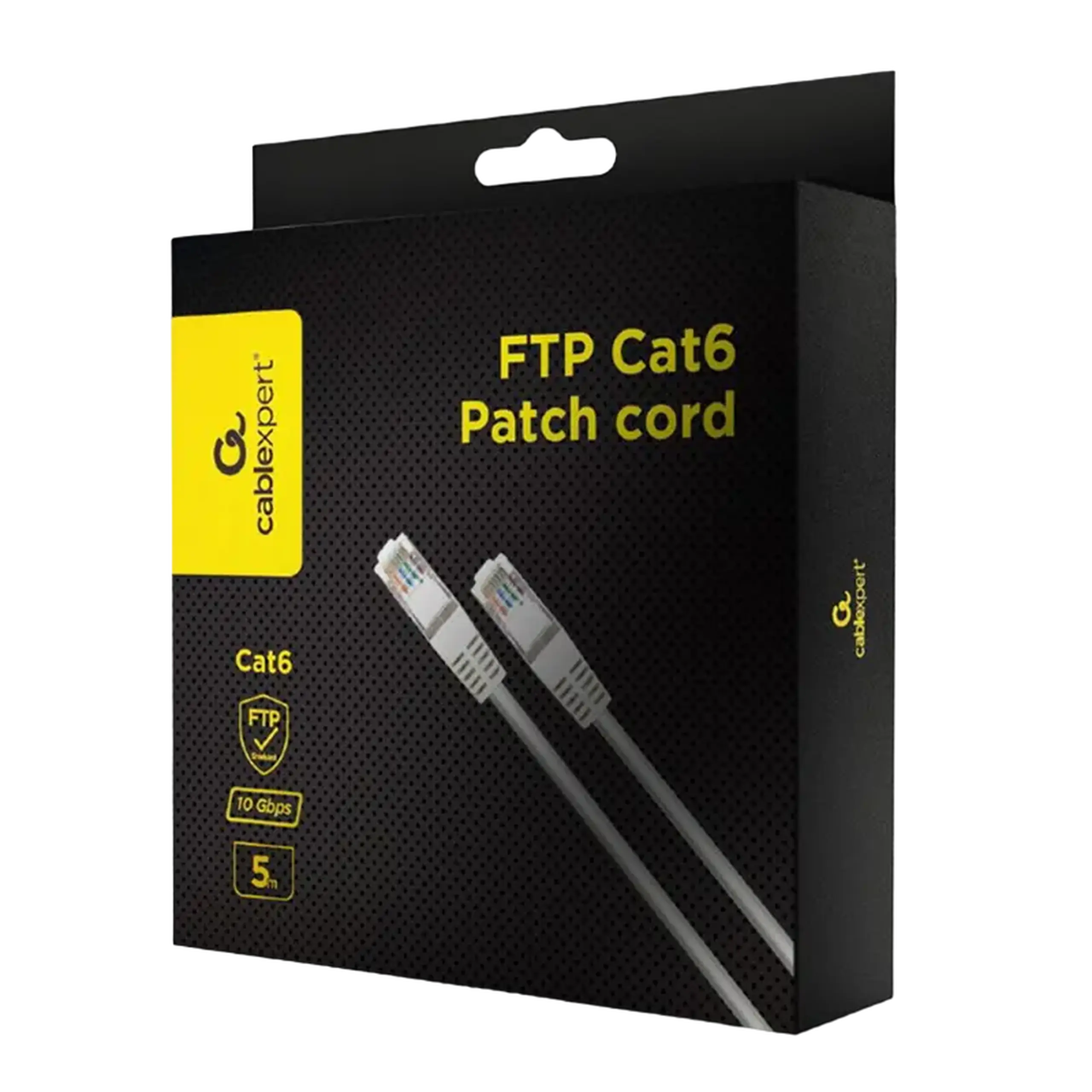 Patch cord Cablexpert PPB6-5M, Cat6 FTP, 5m, Alb