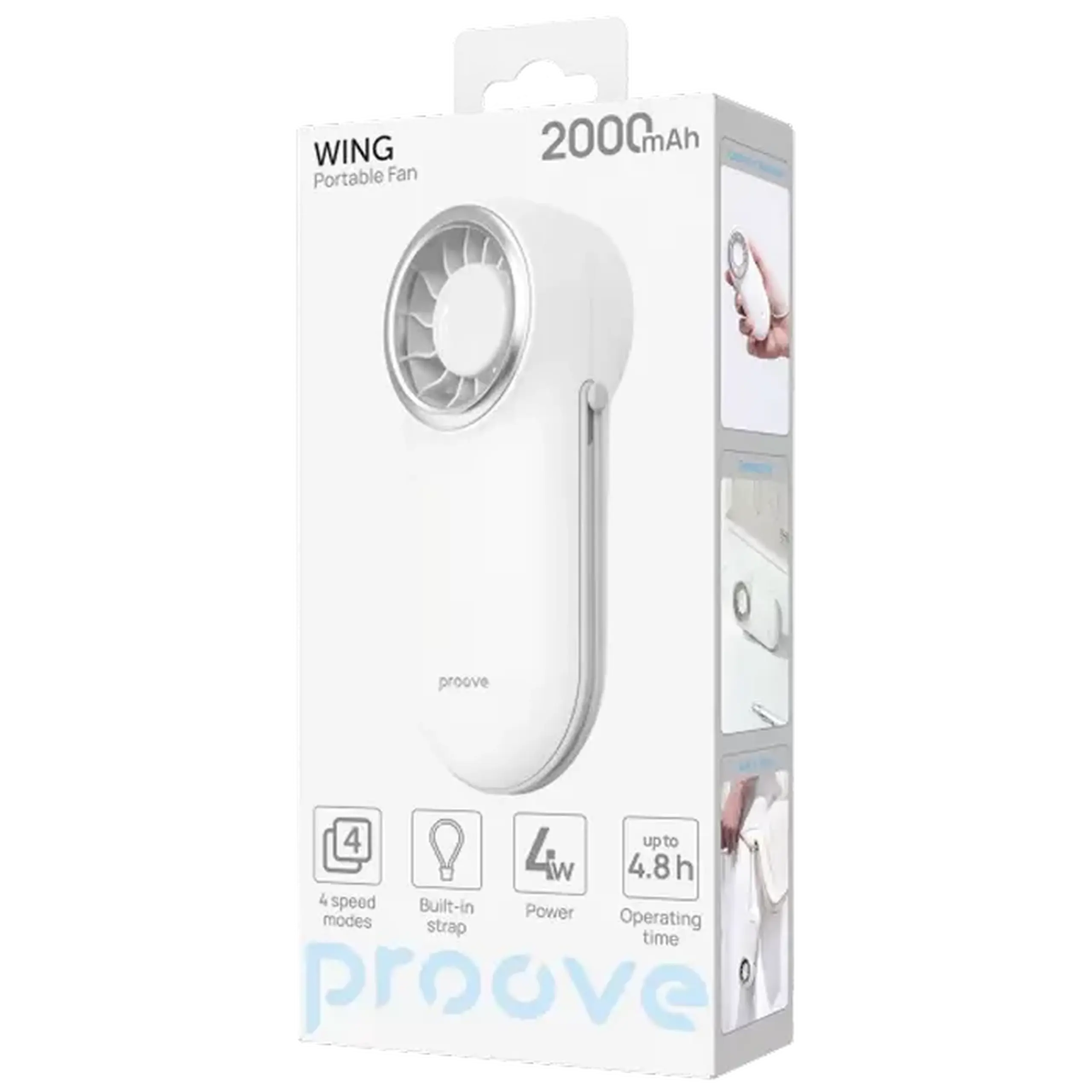 Ventilator Proove Wing, Alb