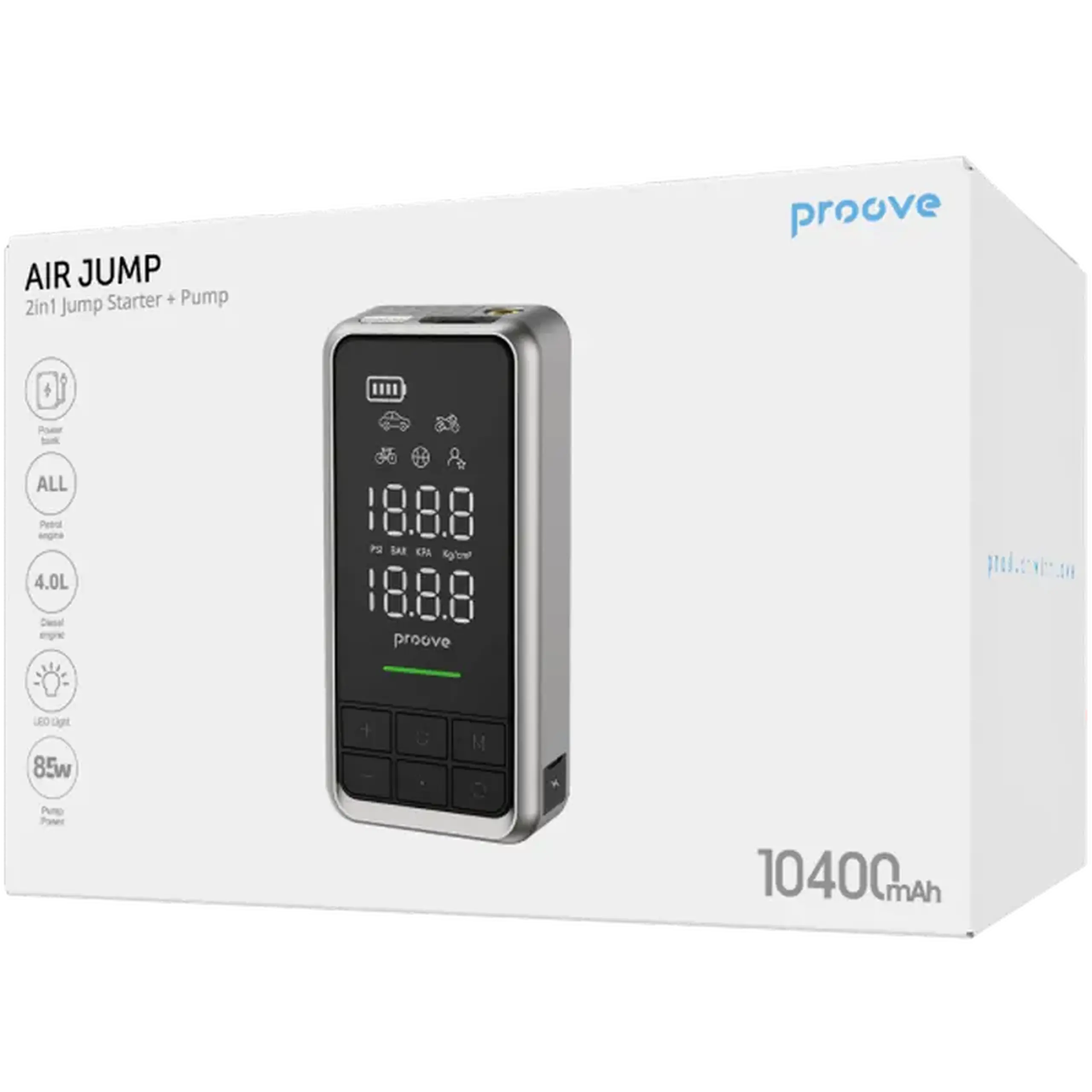 Dispozitiv de pornire + Pompă Proove Air Jump + Pump, Negru