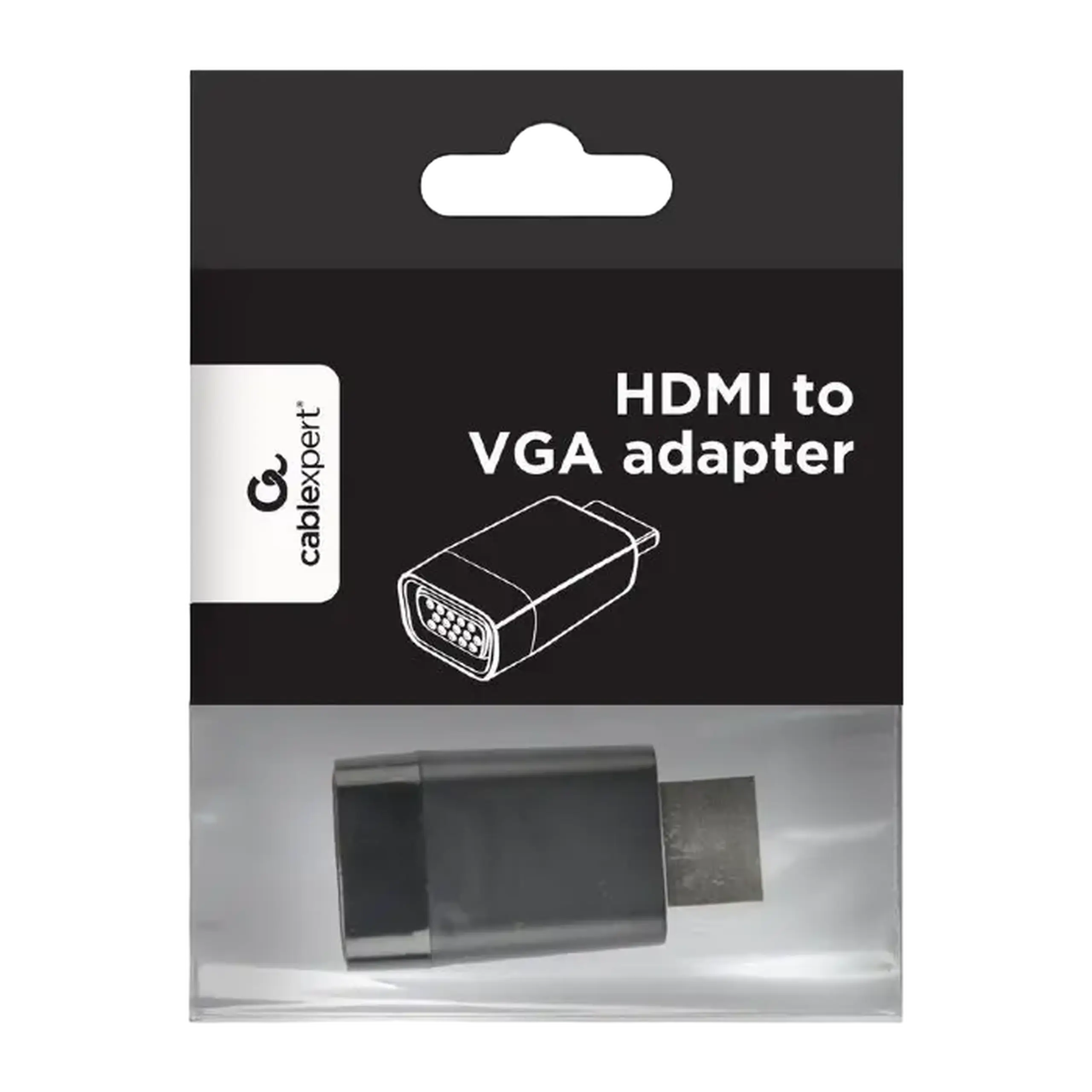 Convertor Video Cablexpert A-HDMI-VGA-001, HDMI (M) - VGA D-Sub, 1m, Negru