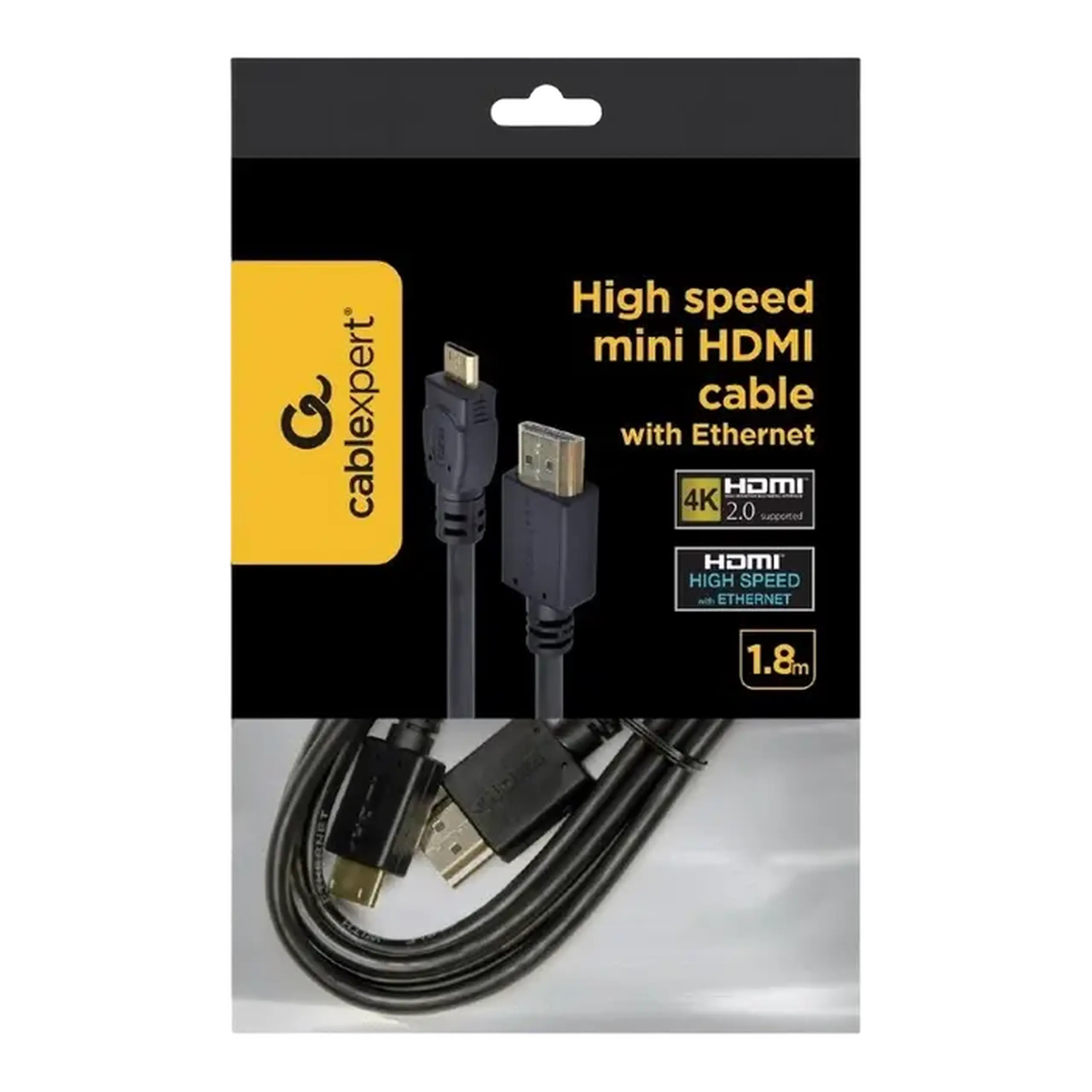 Cablu Video Cablexpert CC-HDMI4C-6, HDMI (M) - mini-HDMI (M), 1,8m, Negru