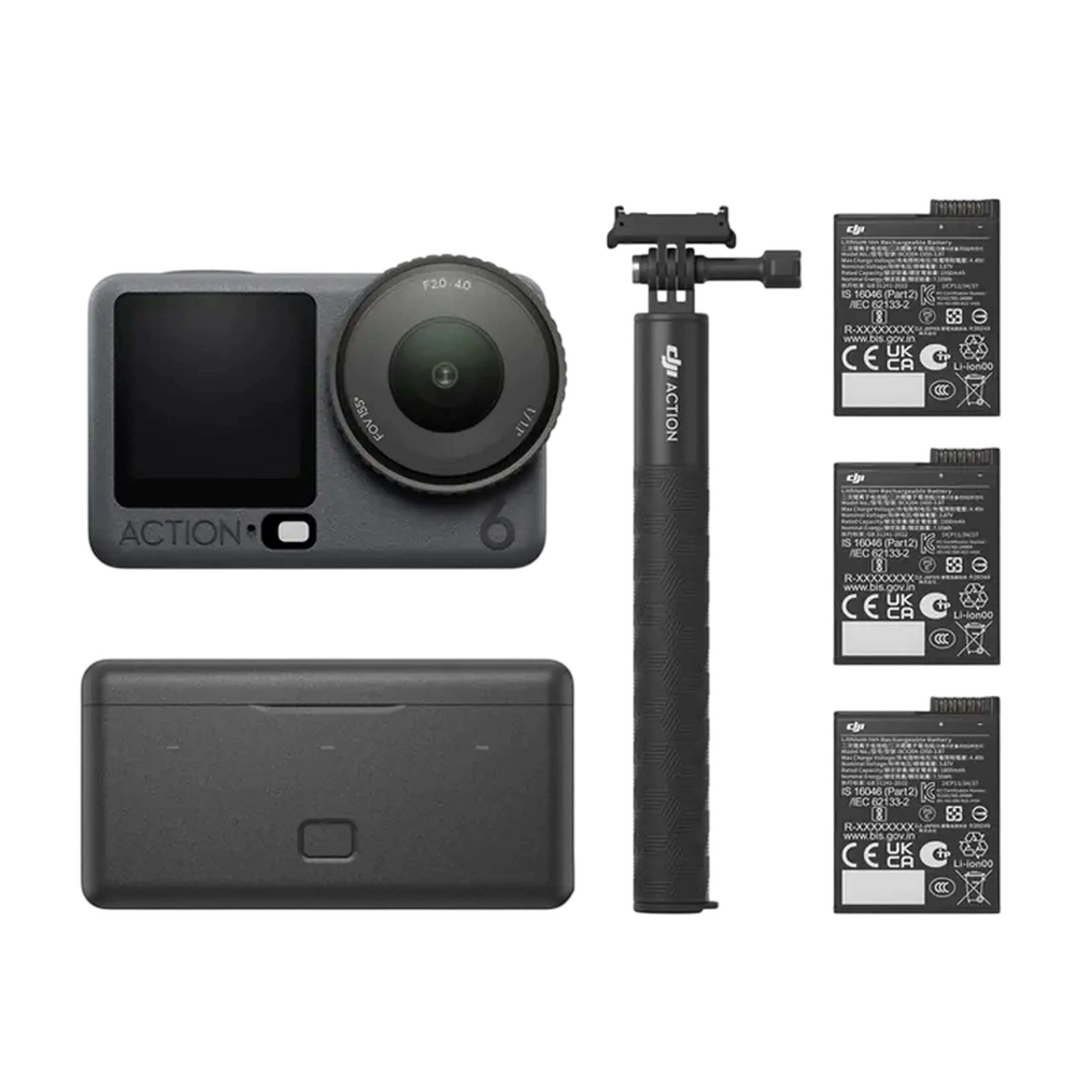 Cameră Video Sport DJI Osmo Action 6 Adventure Combo, Negru