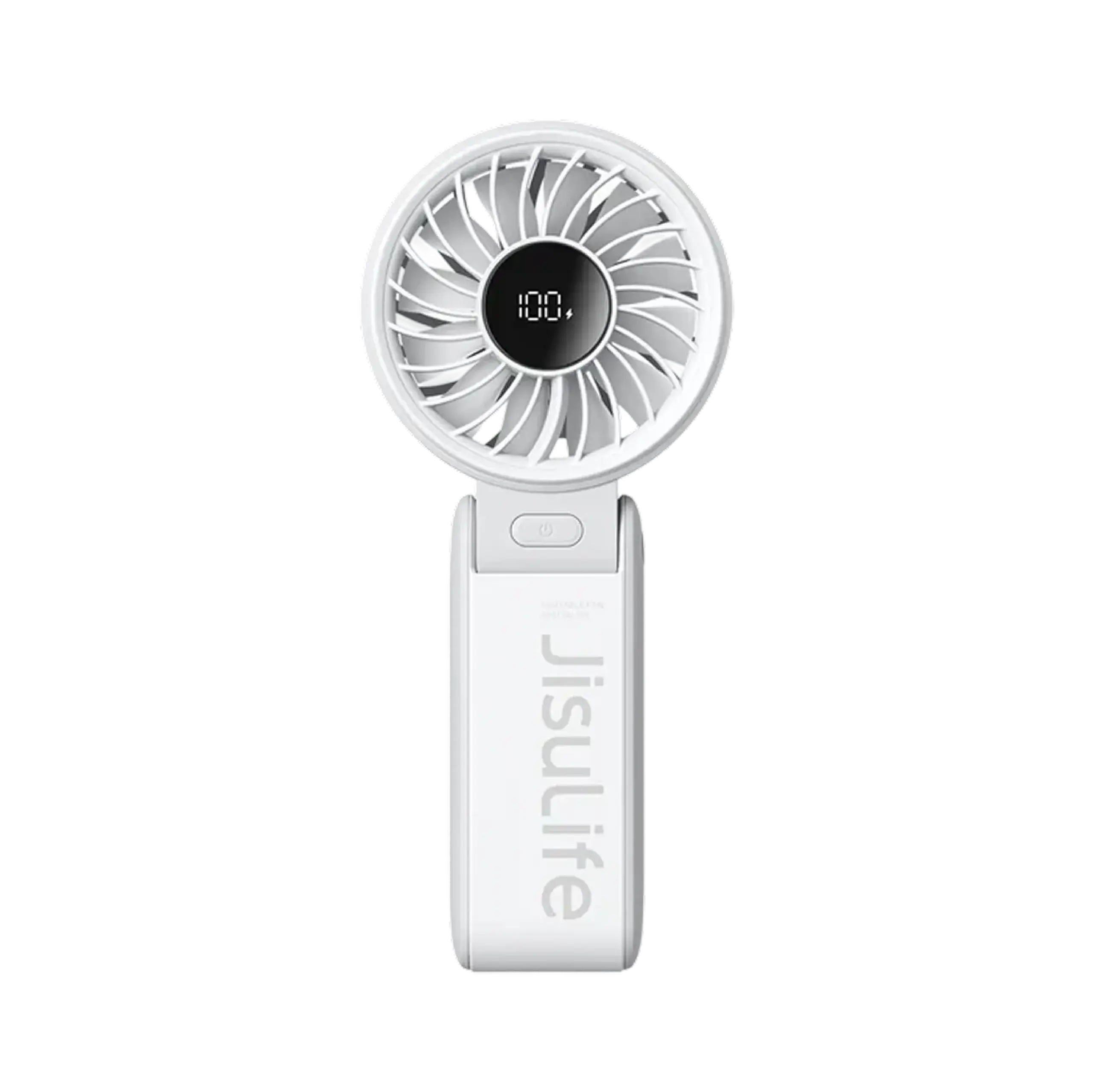 Ventilator portabil de mina JISULIFE 7, autonomie 3.5-19h, baterie 5000mAh, 5 viteze,Gri deschis