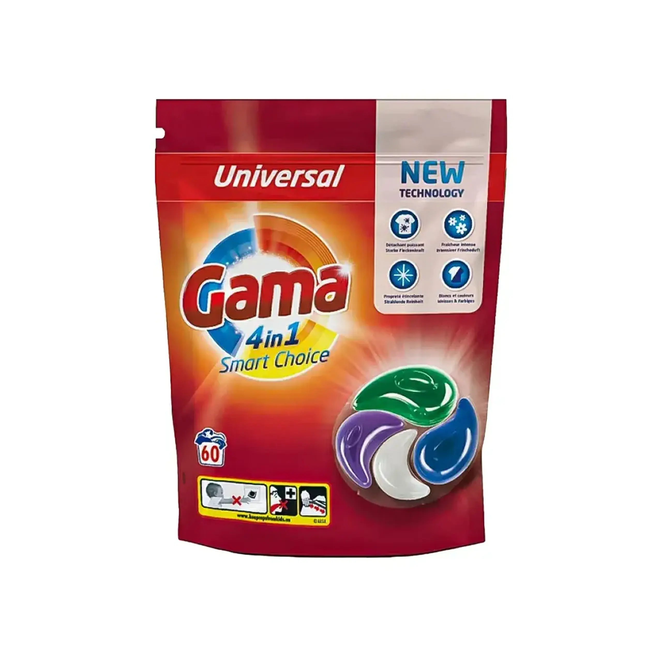 Capsule pentru spălarea rufelor Universal 60 buc. Gama