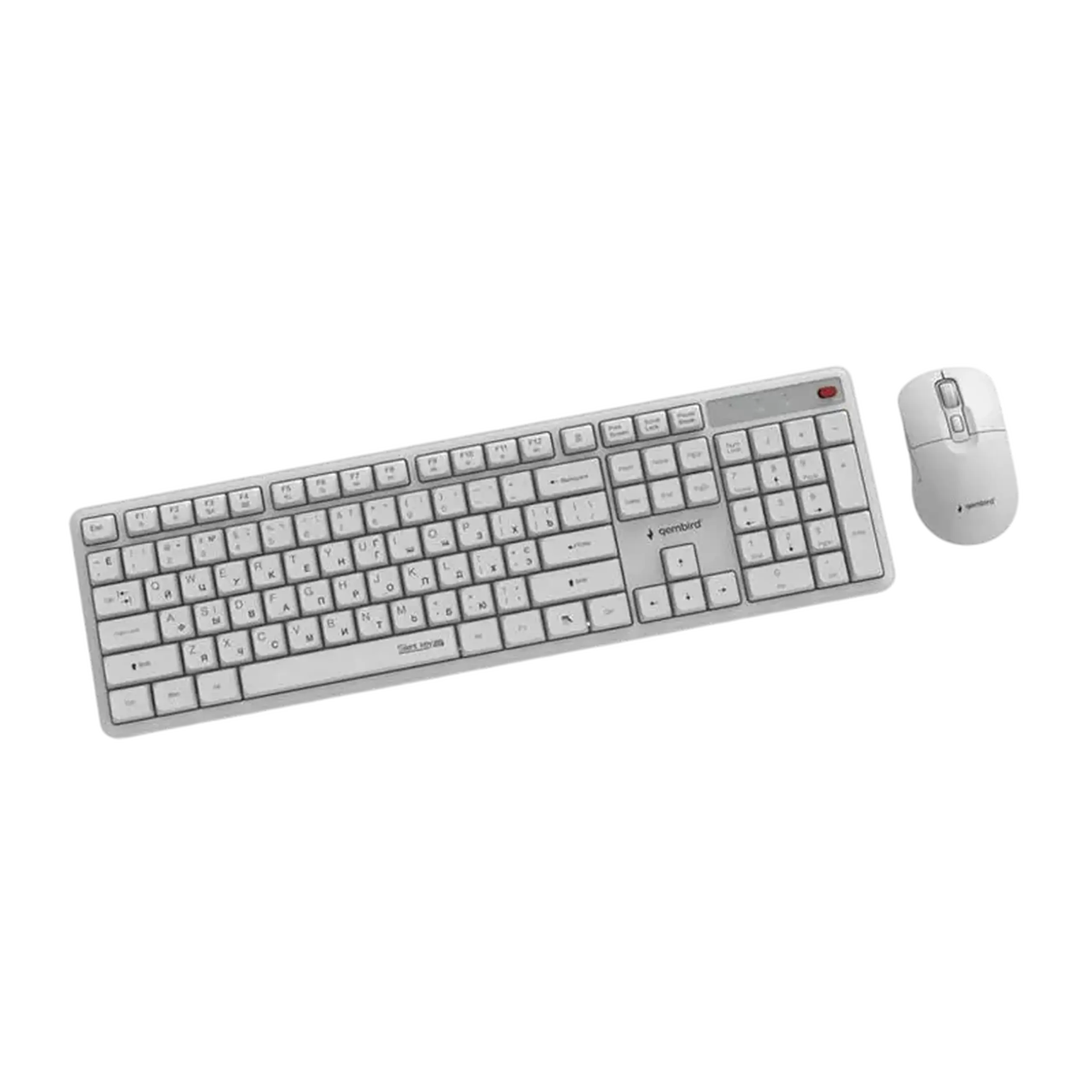 Set Tastatură + Mouse Gembird Silent key Pro Business, Fără fir, Alb