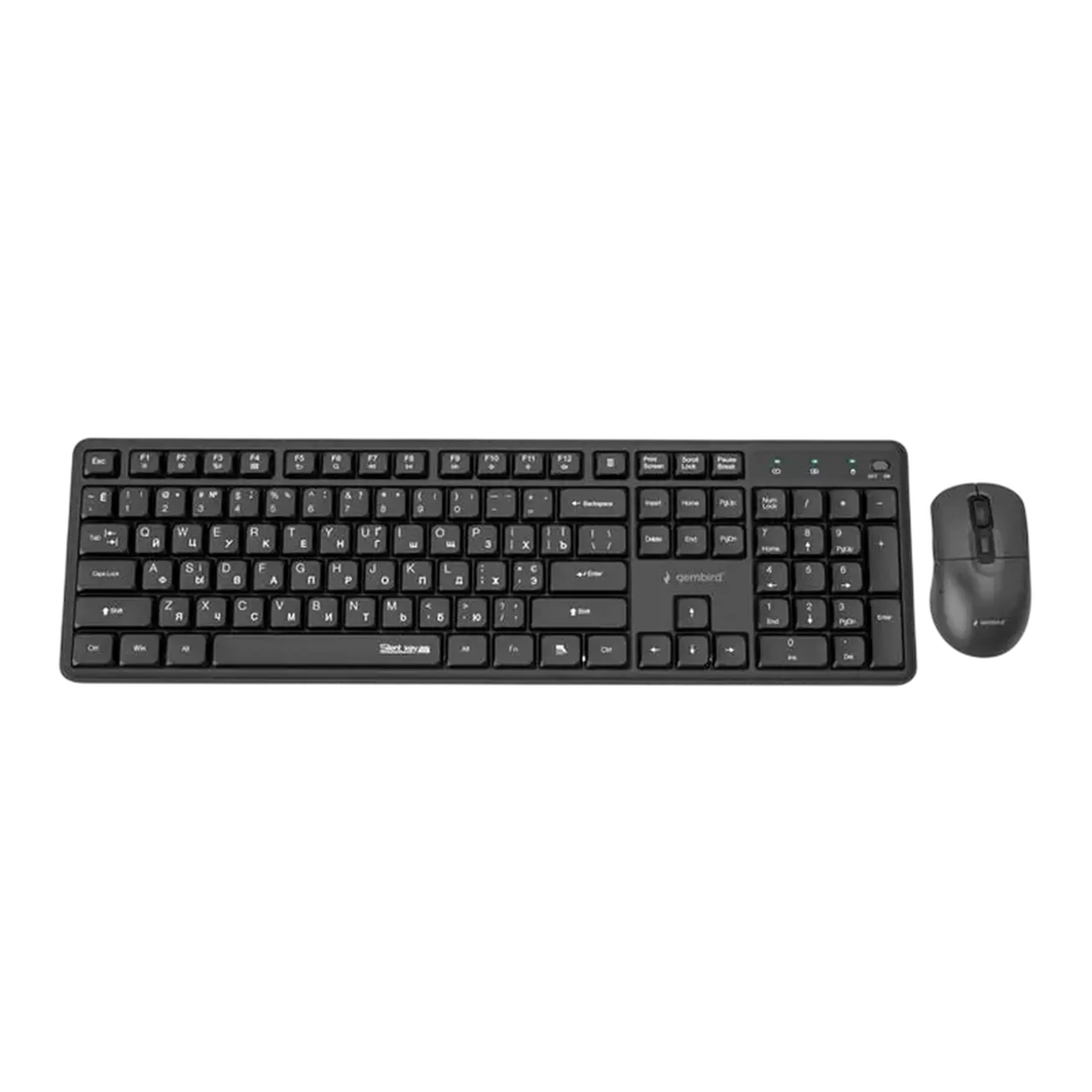 Set Tastatură + Mouse Gembird Silent key Pro Business, Fără fir, Negru