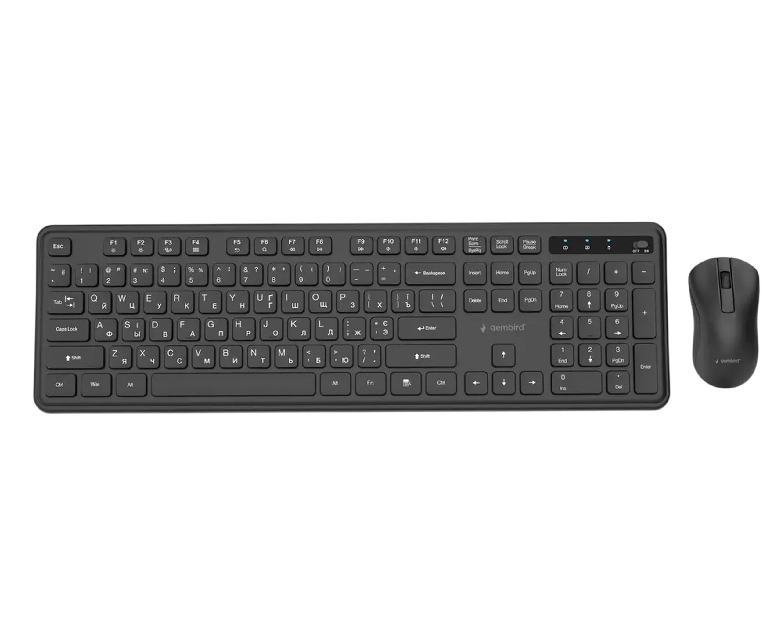 Set Tastatură + Mouse Gembird Slim Pro Business, Fără fir, Negru