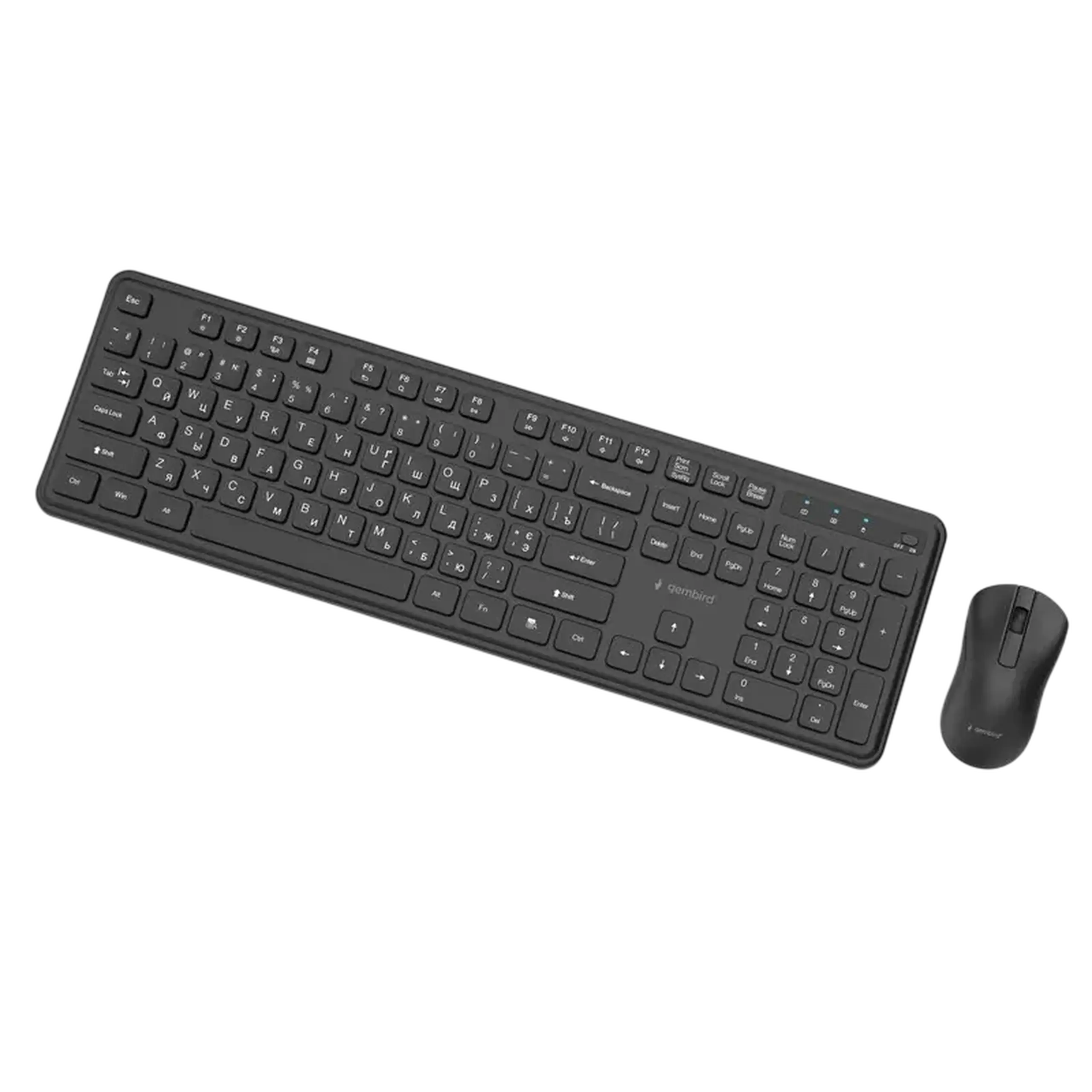 Set Tastatură + Mouse Gembird Slim Pro Business, Fără fir, Negru
