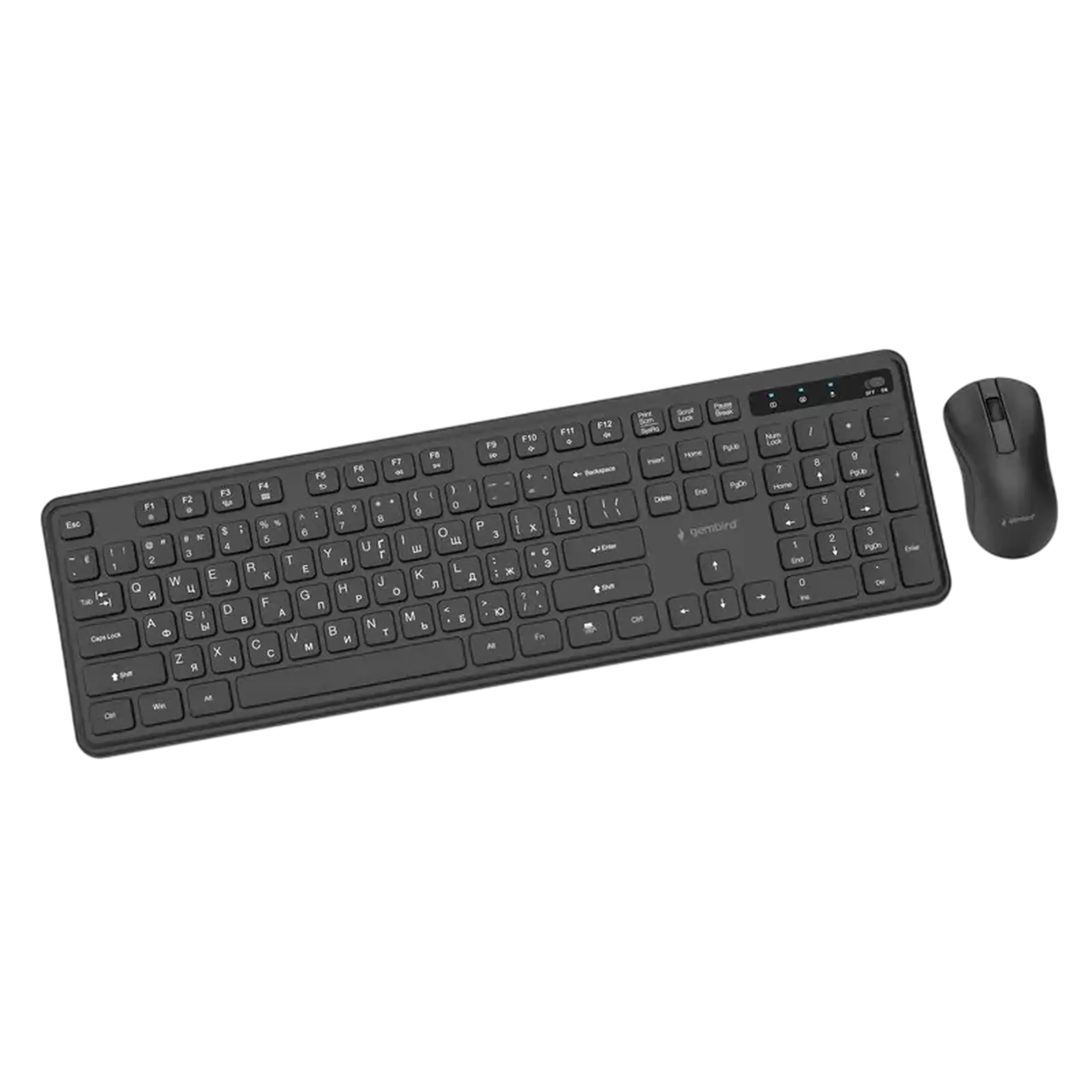 Set Tastatură + Mouse Gembird Slim Pro Business, Fără fir, Negru