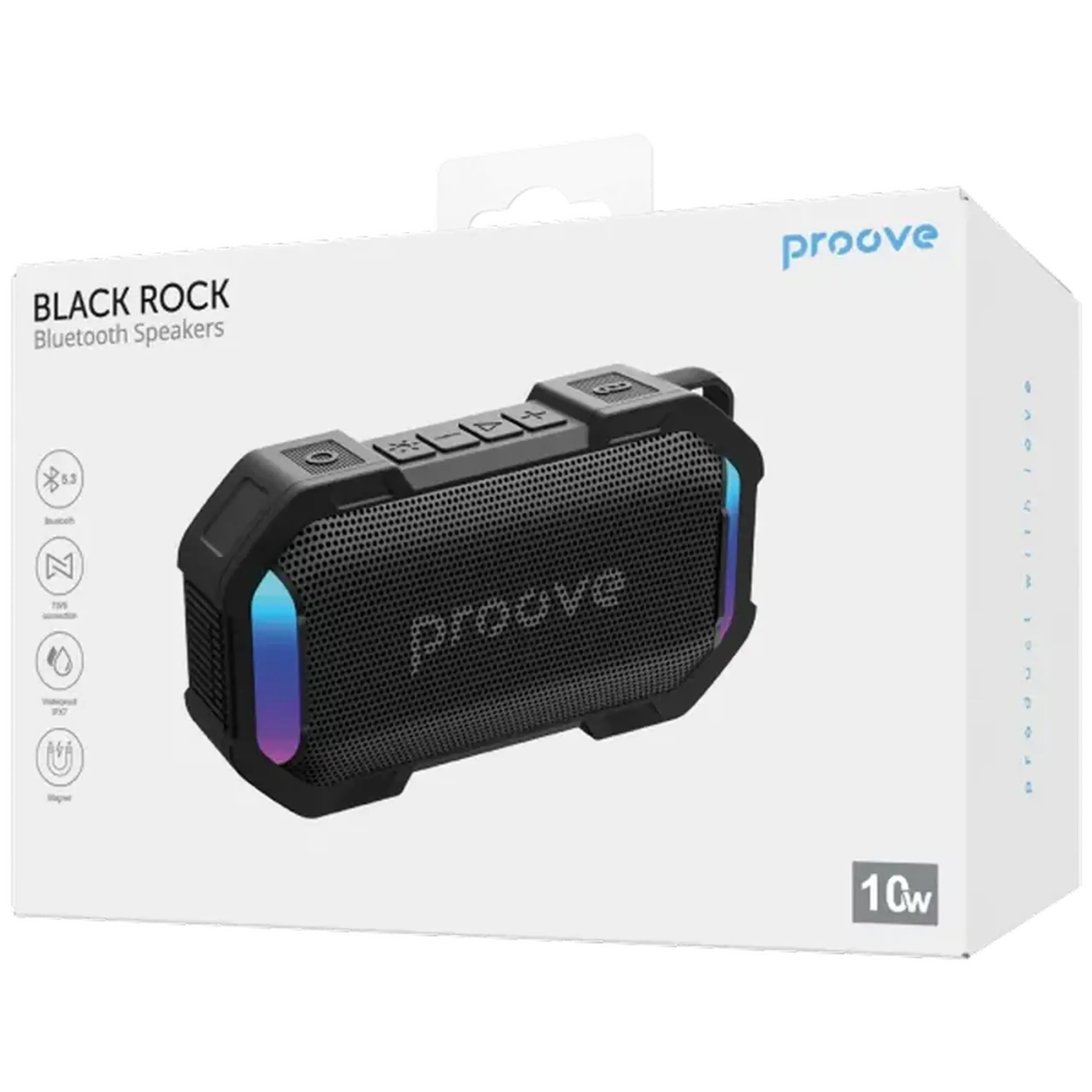 Boxă portabilă Proove Black Rock, Negru