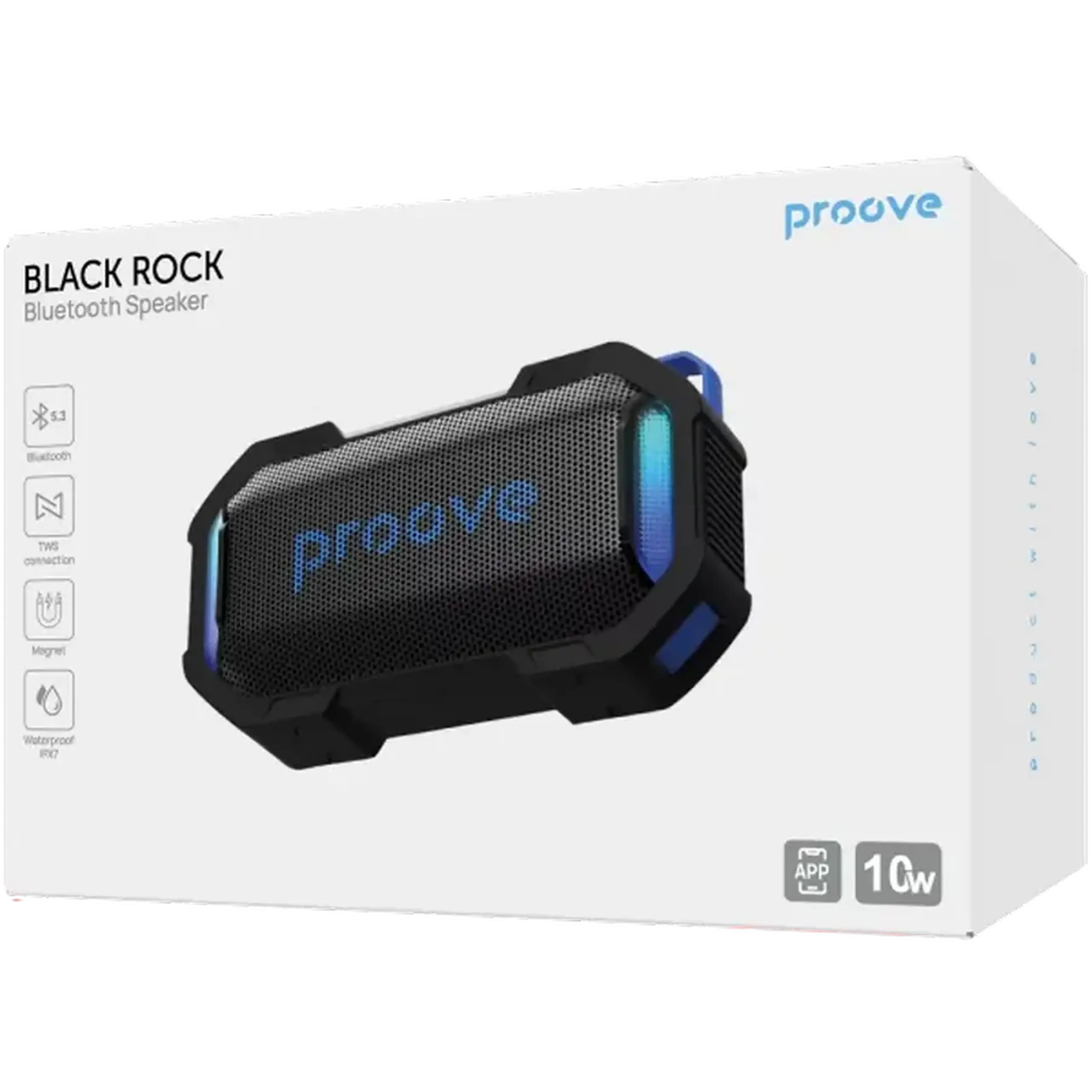Boxă portabilă Proove Black Rock, Negru