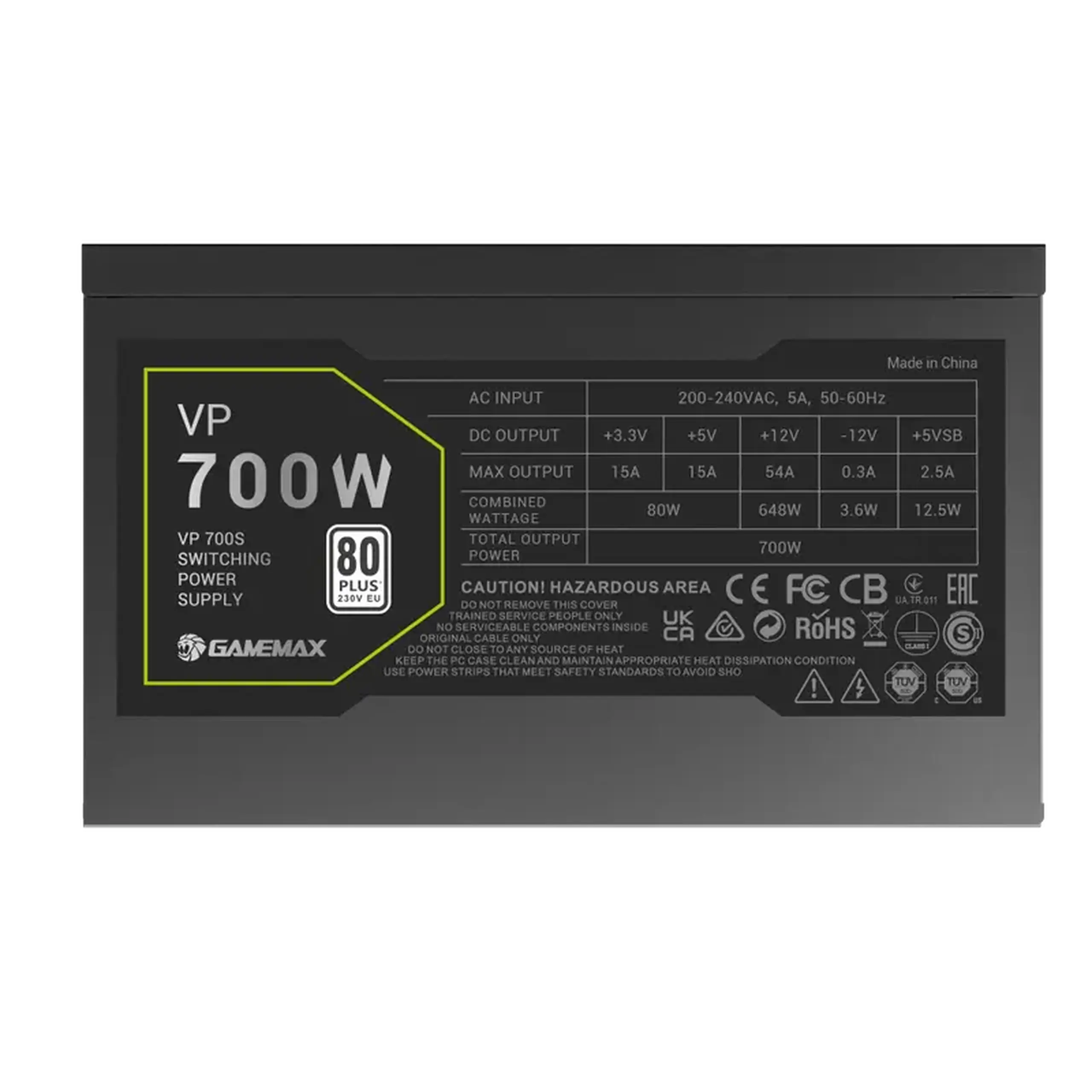 Sursă Alimentare PC Gamemax VP-700S, 700W, ATX, Nemodular