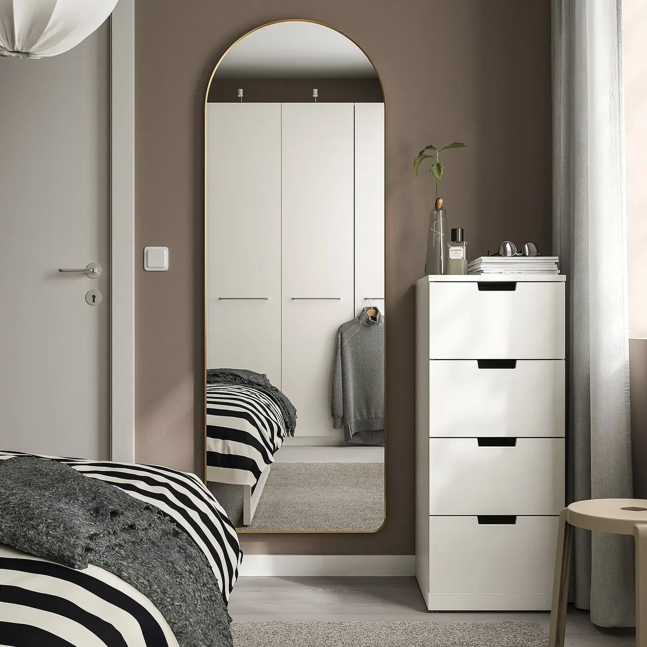 IKEA LINDBYN Oglinda, auriu, 60x170 cm