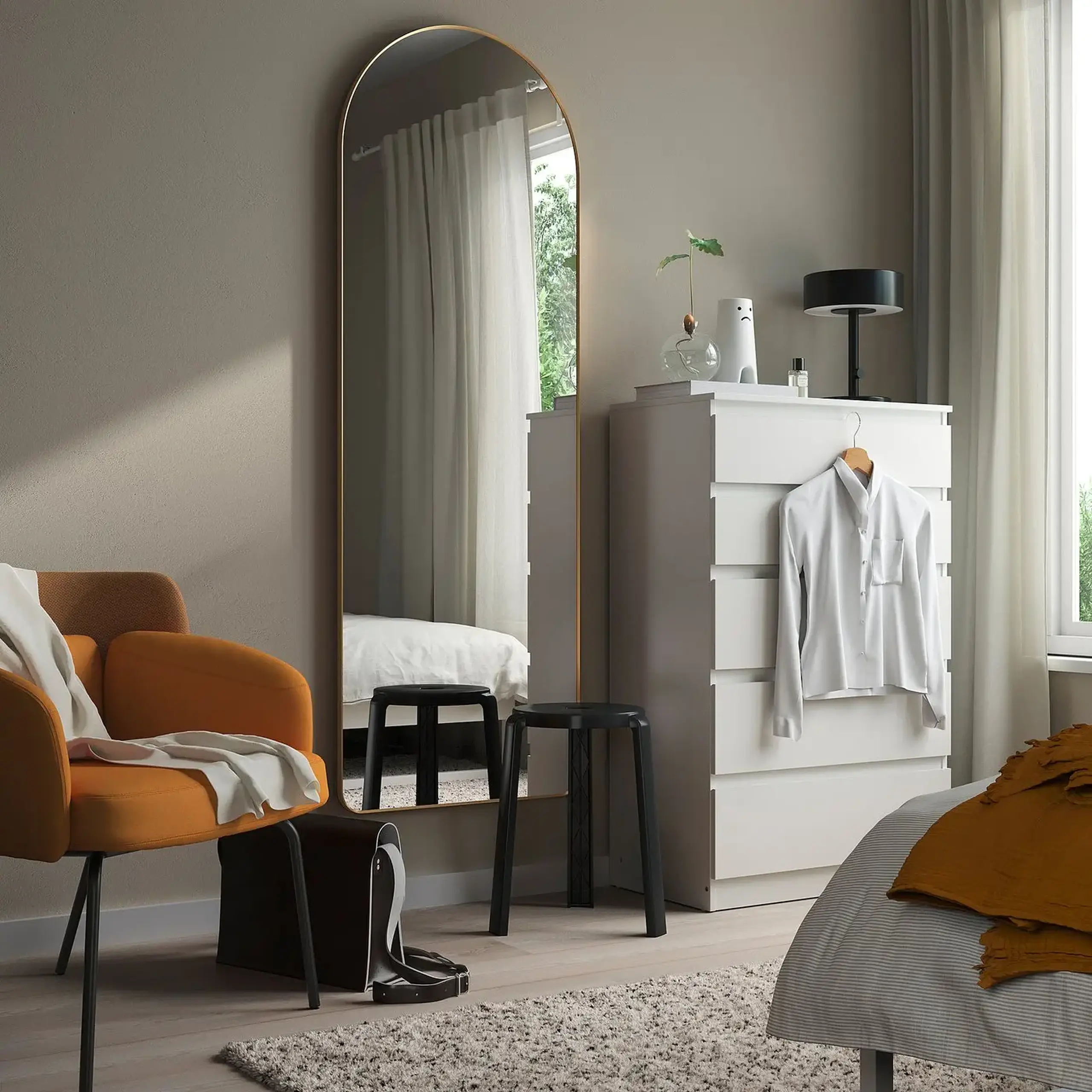 IKEA LINDBYN Oglinda, auriu, 60x170 cm