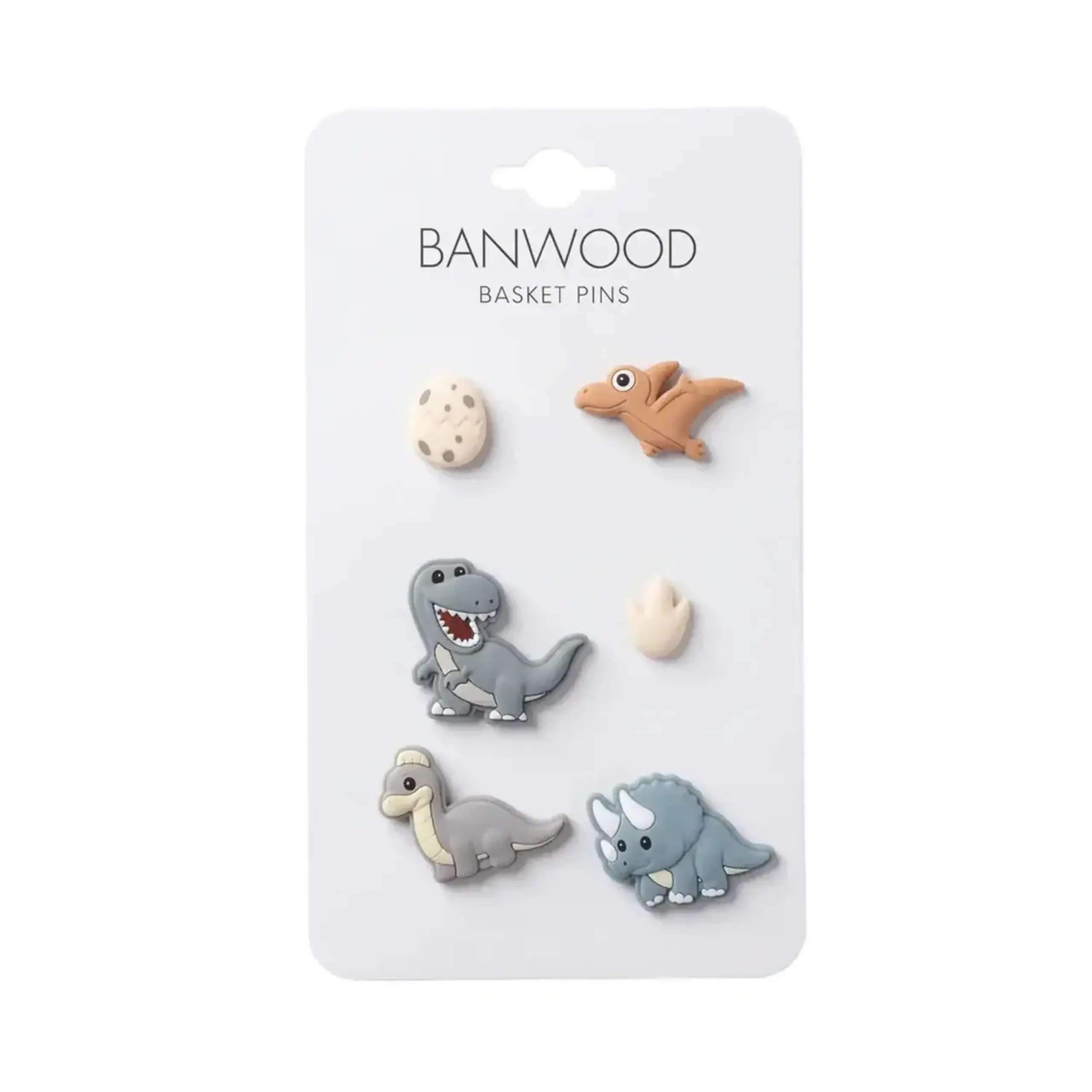 Set de 6 insigne Dinozauri pentru coș Pin & Ride — Banwood