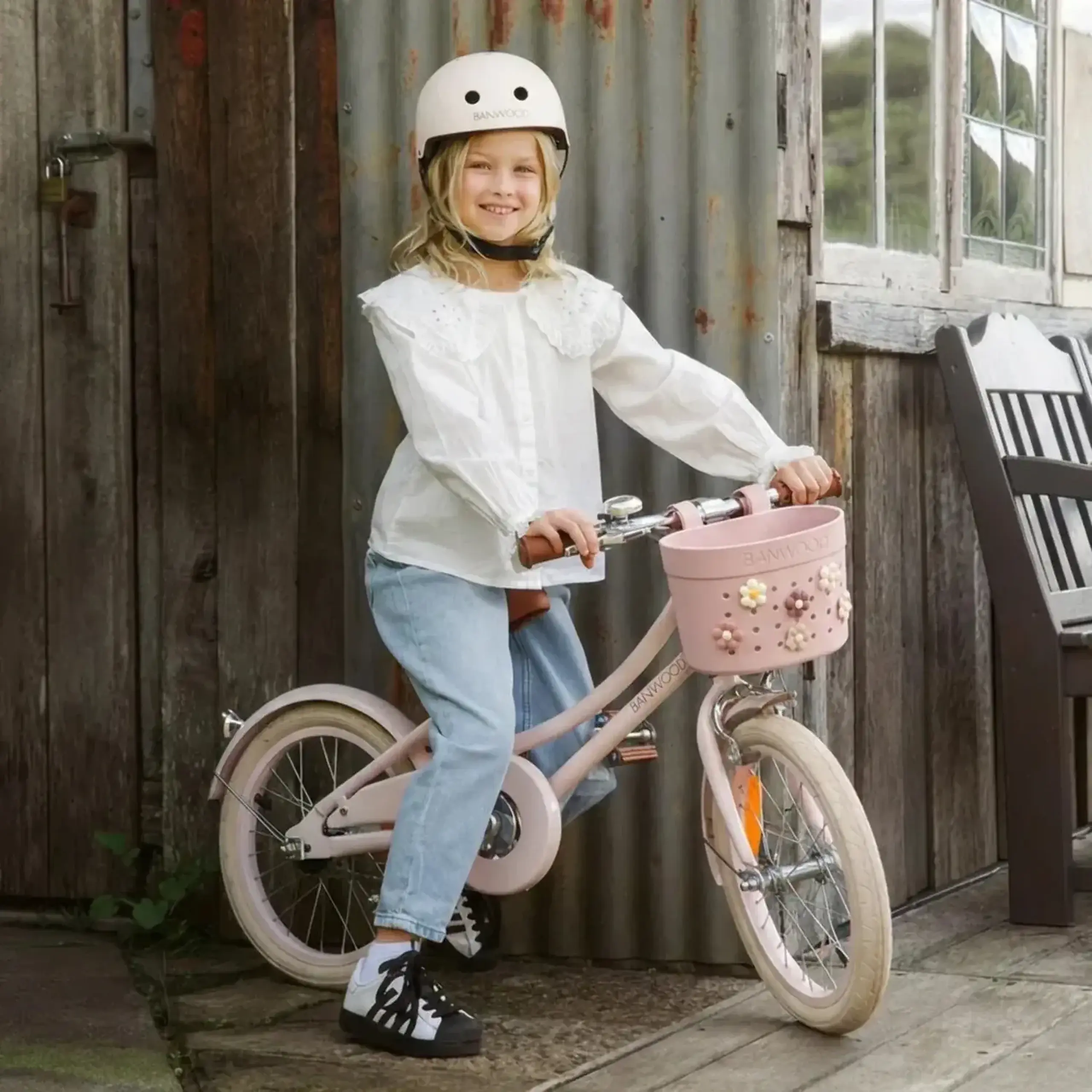 Coș „Pin & Ride” roz pudrat — Banwood