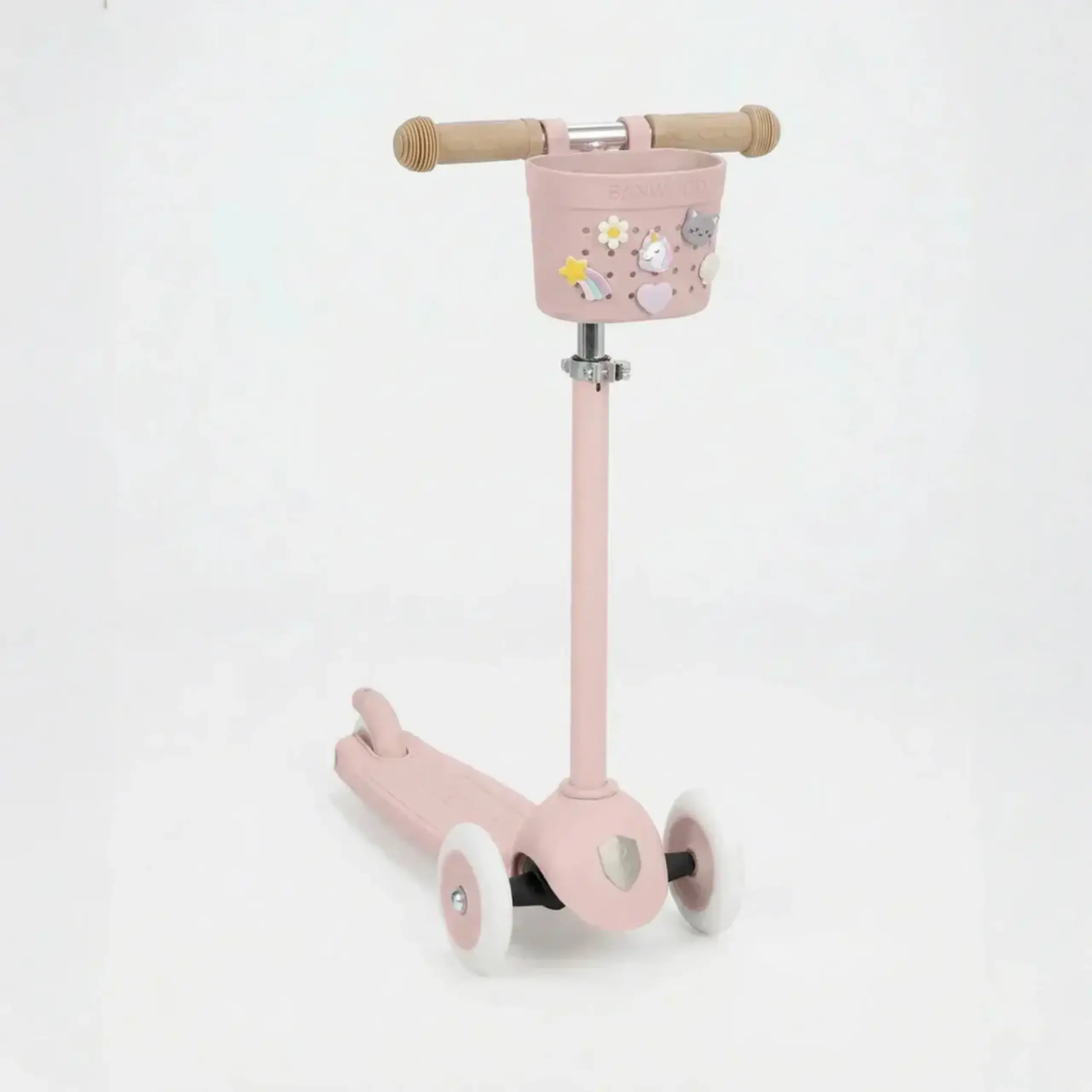 Coș „Pin & Ride” roz pudrat — Banwood