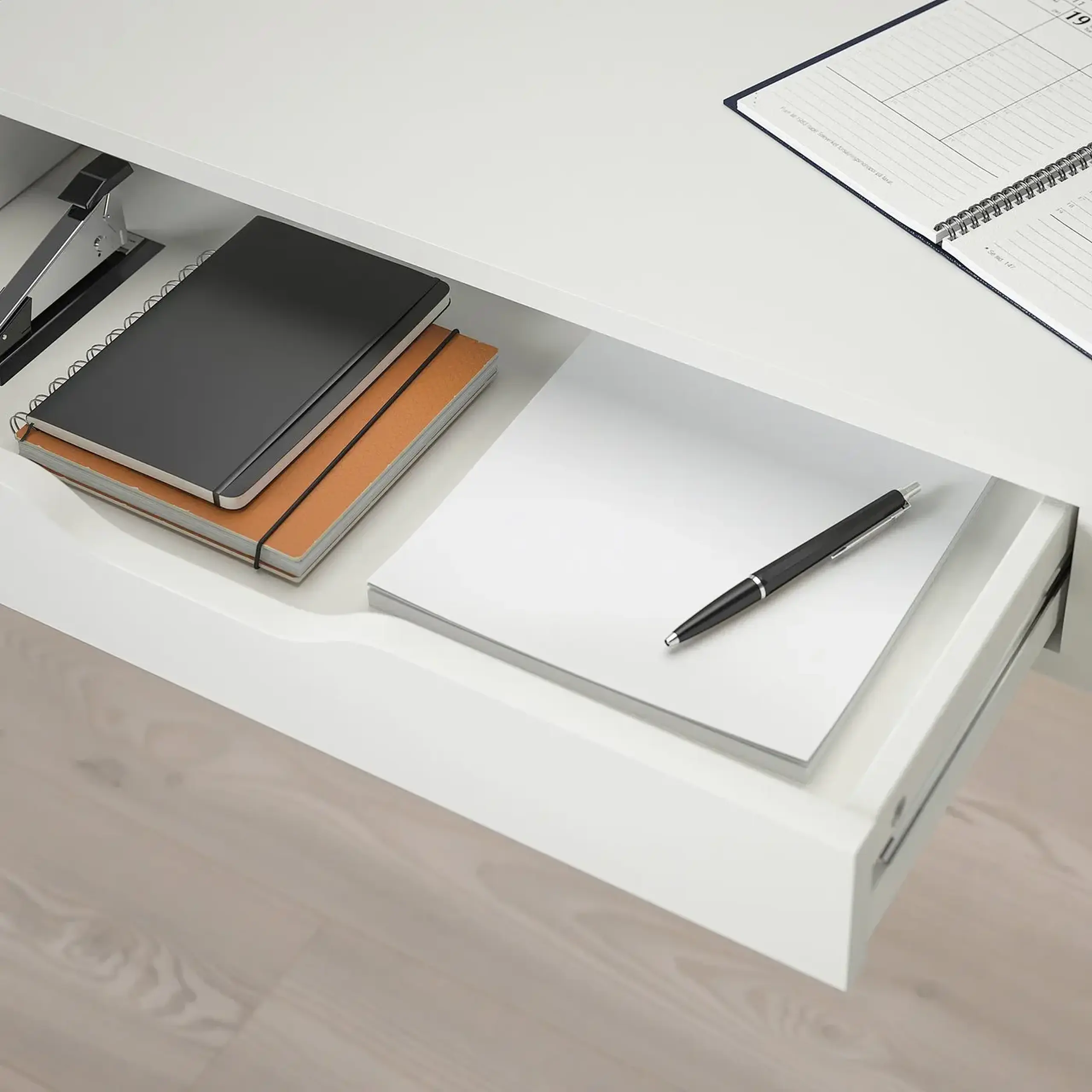 IKEA EKBY ALEX Polita cu sertare, alb, 119x29 cm