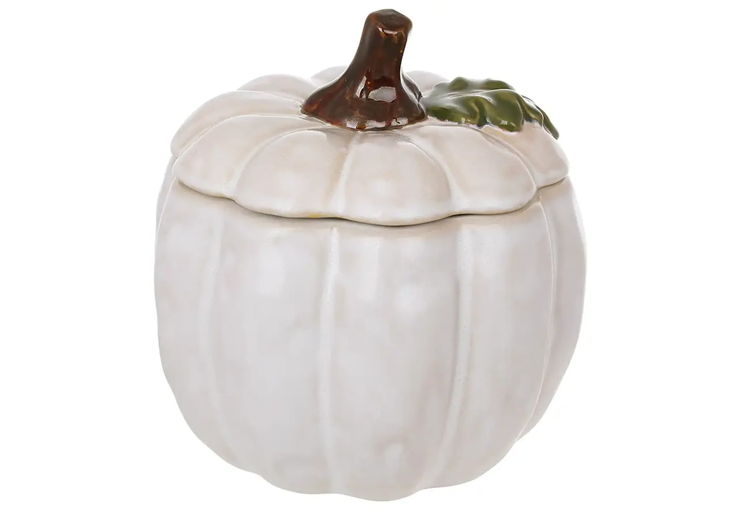 Borcan din ceramică, Pumpkin white, 600ml