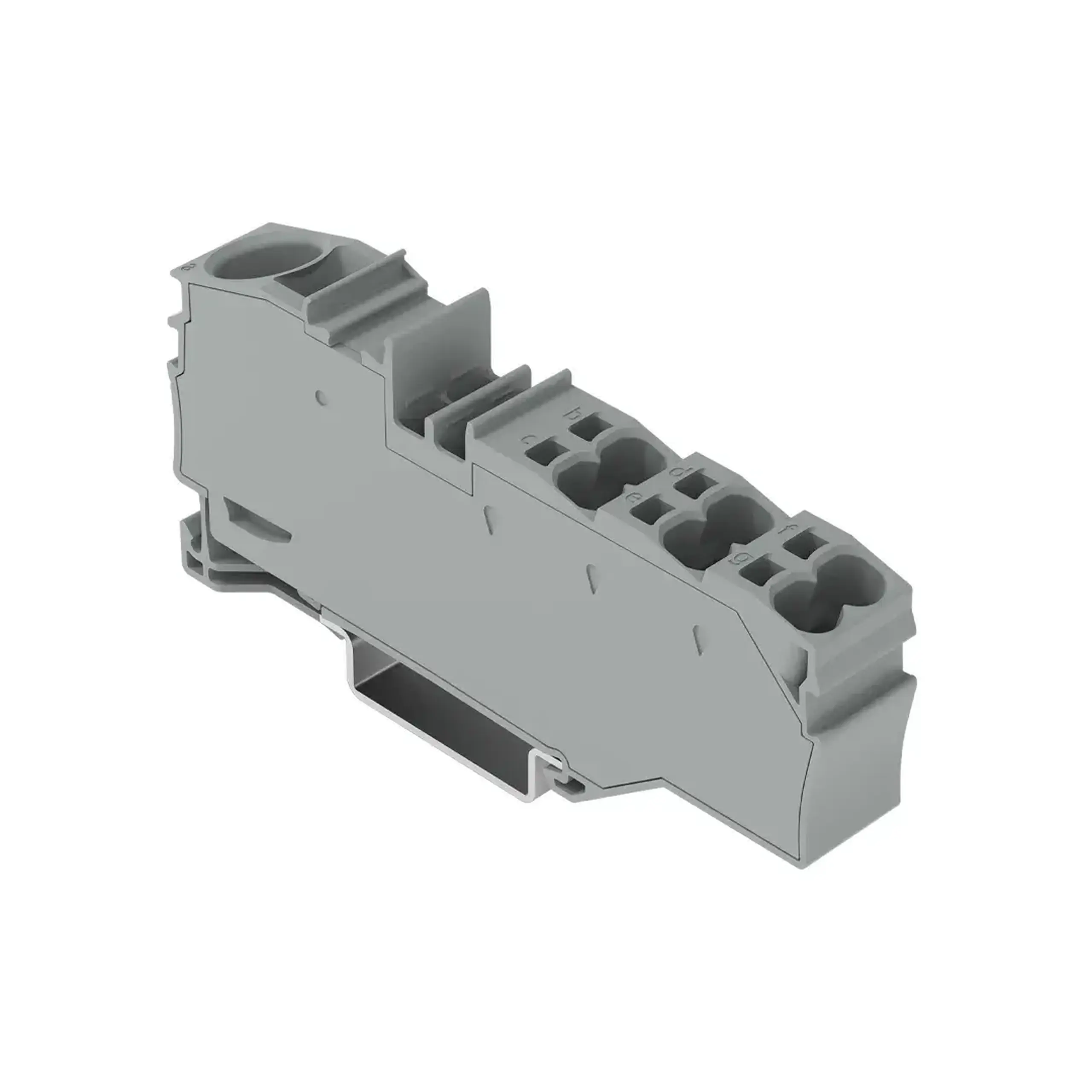 Clemă de conexiune 1 x 16 mm²/6 x 4 mm² 76 A 800 V Wago - Culoare Gri