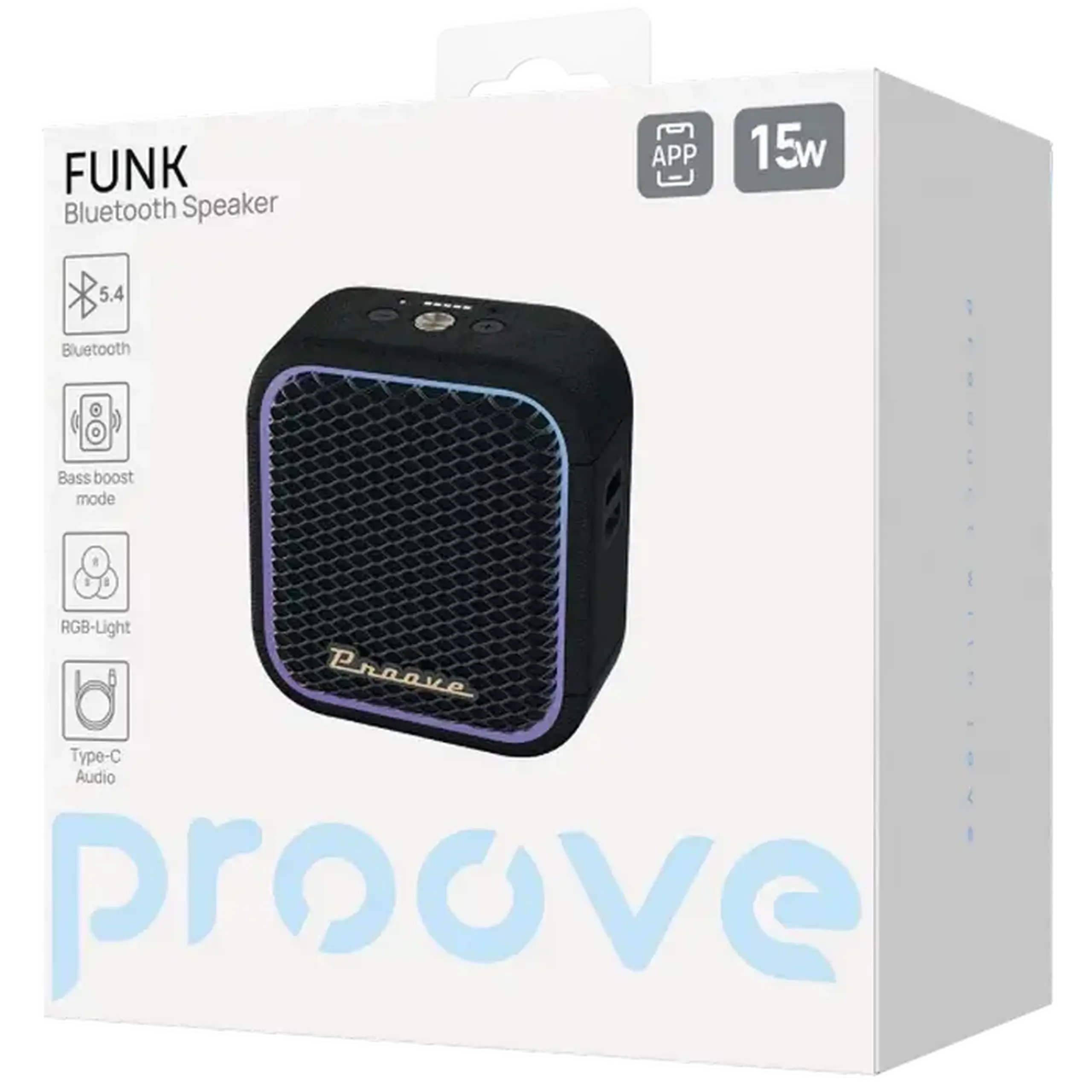 Boxă portabilă Proove Funk 15W, Negru
